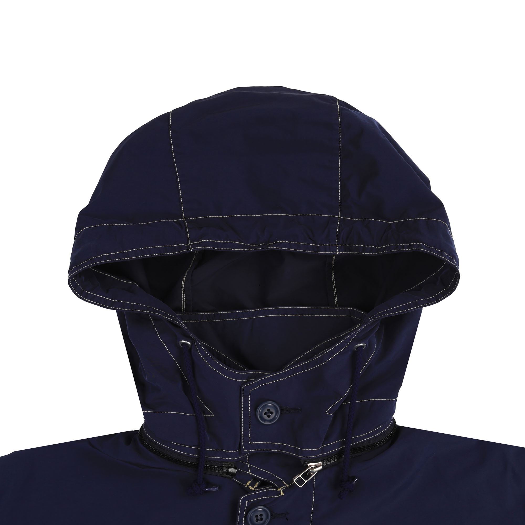 Overdye Detach Hood Coat - Navy product photo