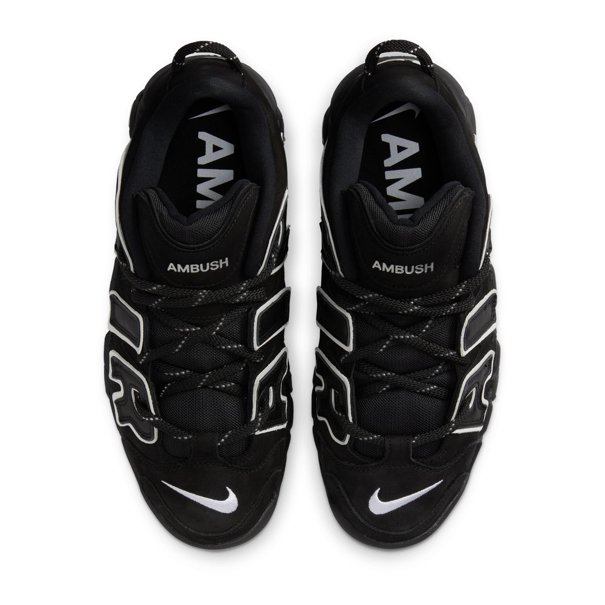 Nike air uptempo black cheap grey white
