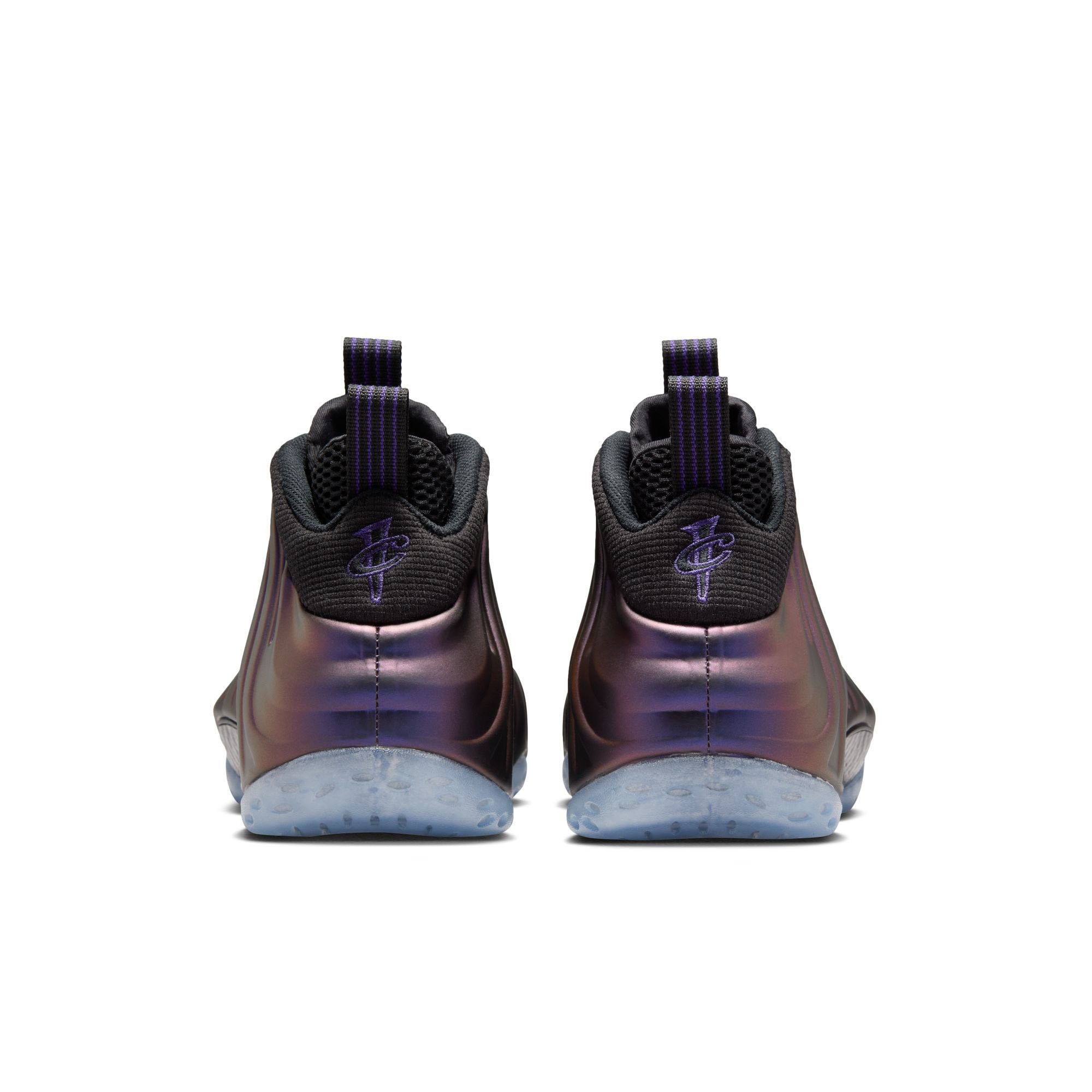 Black varsity top purple foamposite