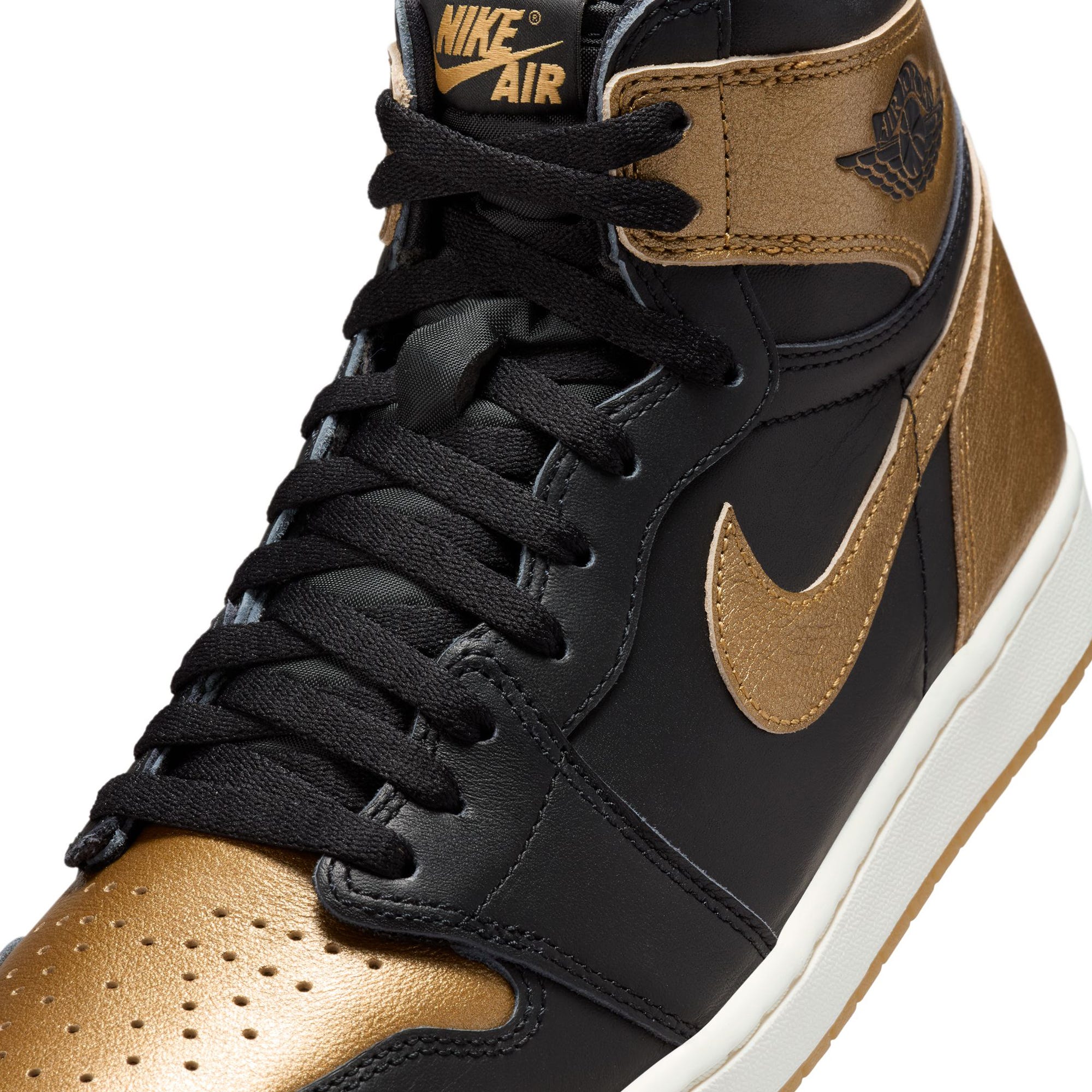 Jordan 1 high og black gold discount