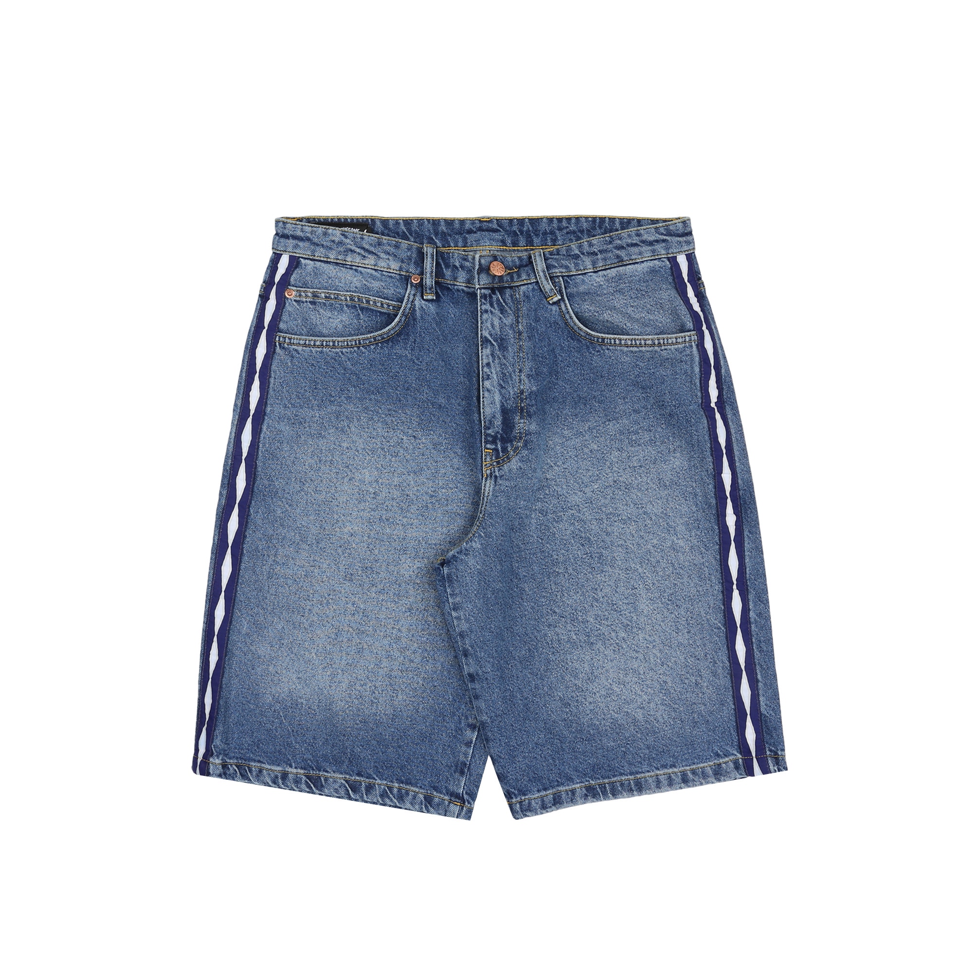 Striped Jean Short - Blue product photo