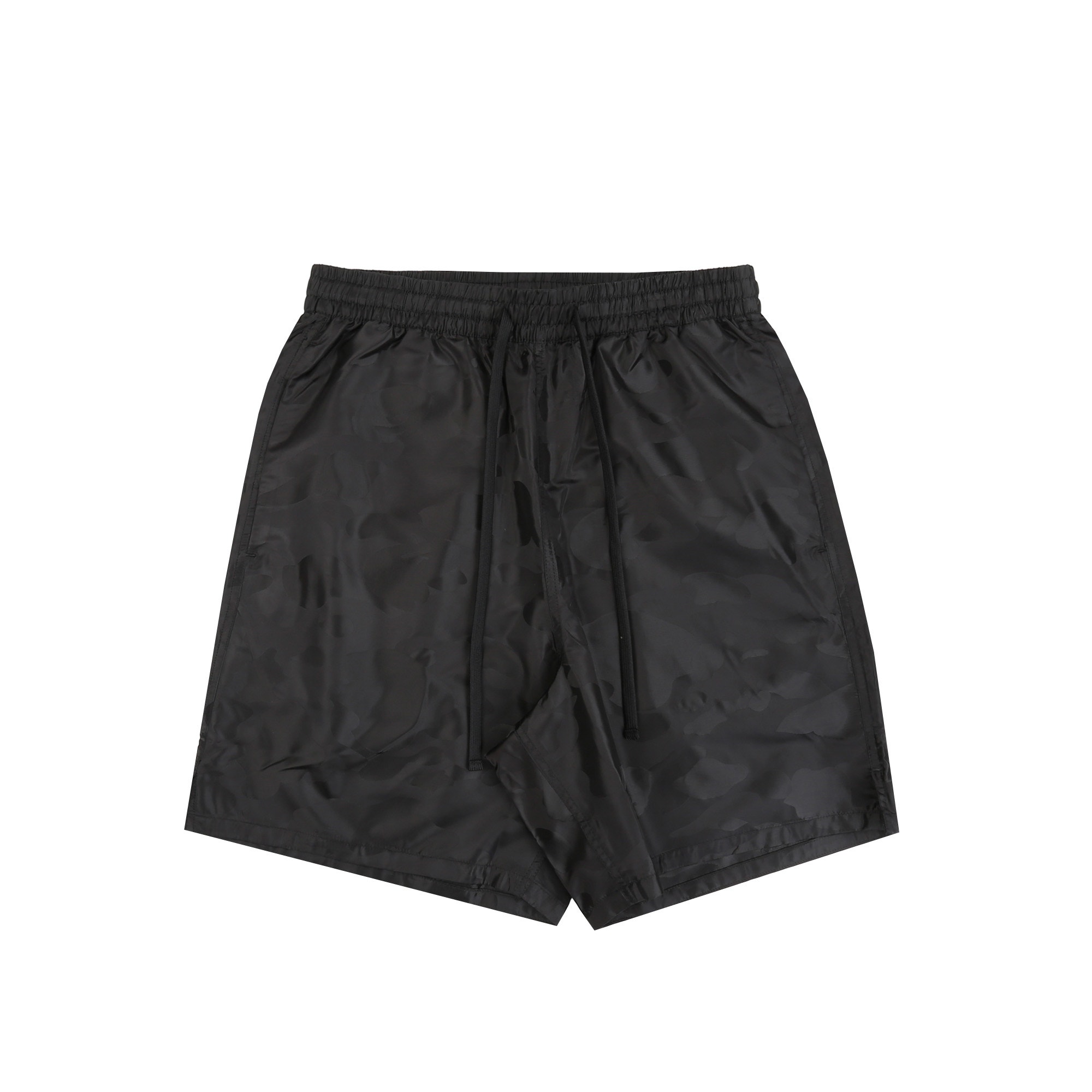 Solid Camo Bathing Ape Logo Shorts - Black product photo