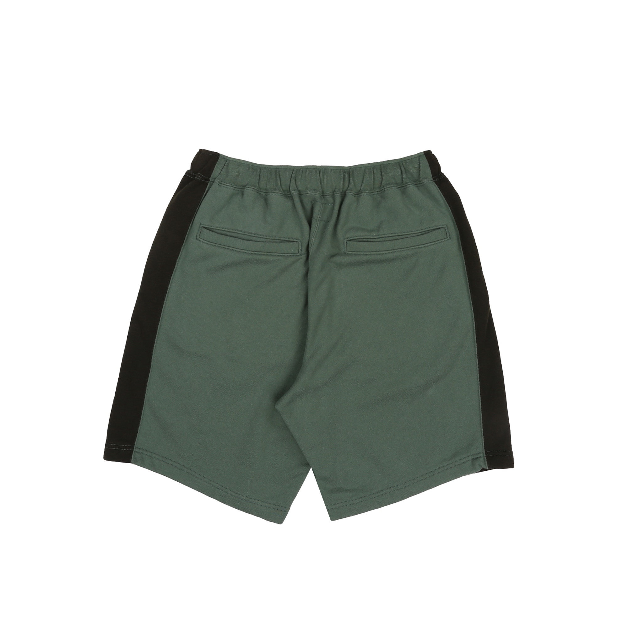 Paneled Two Tone Jog Shorts - Green product photo