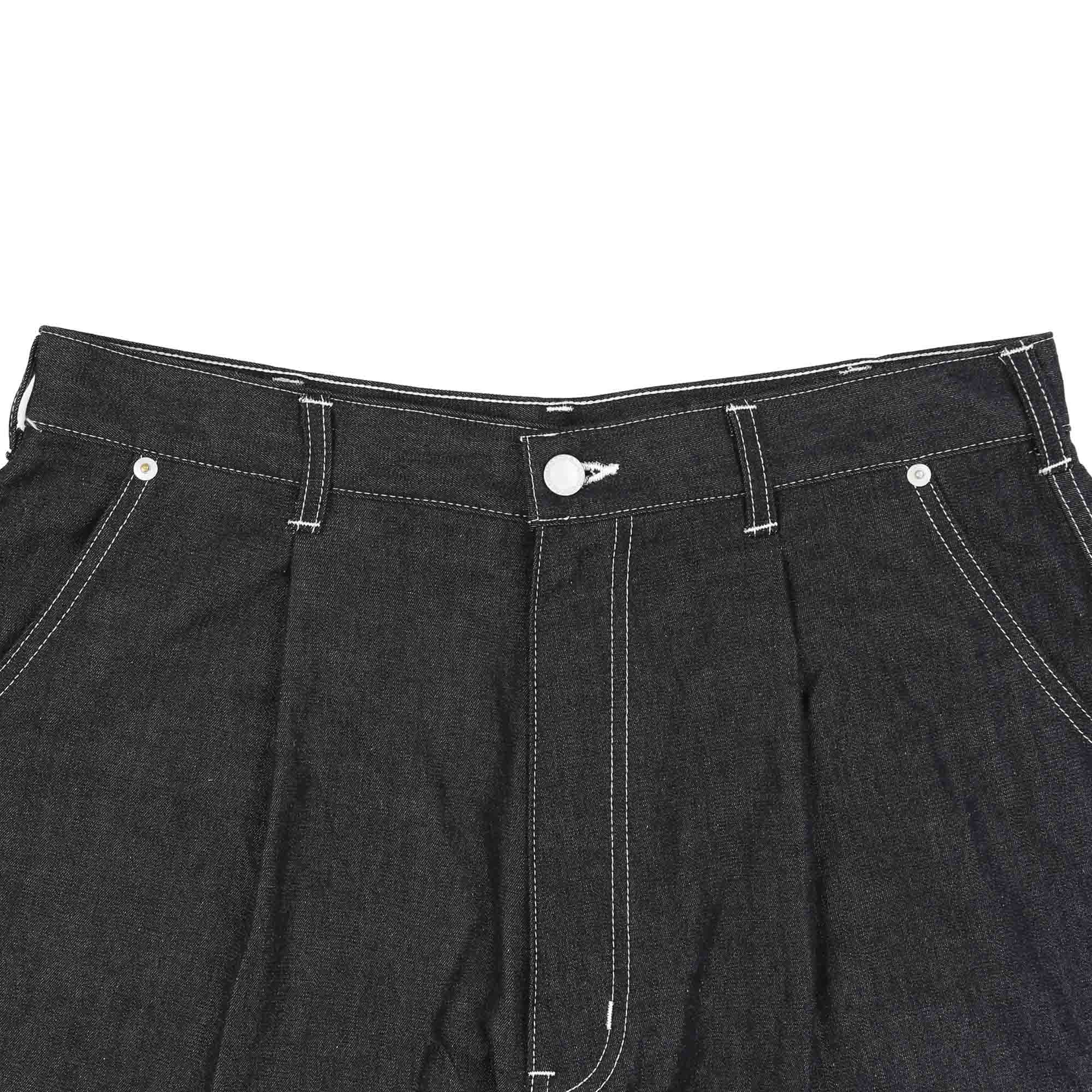 Cotton Nylon Twill Shorts - Navy/White product photo