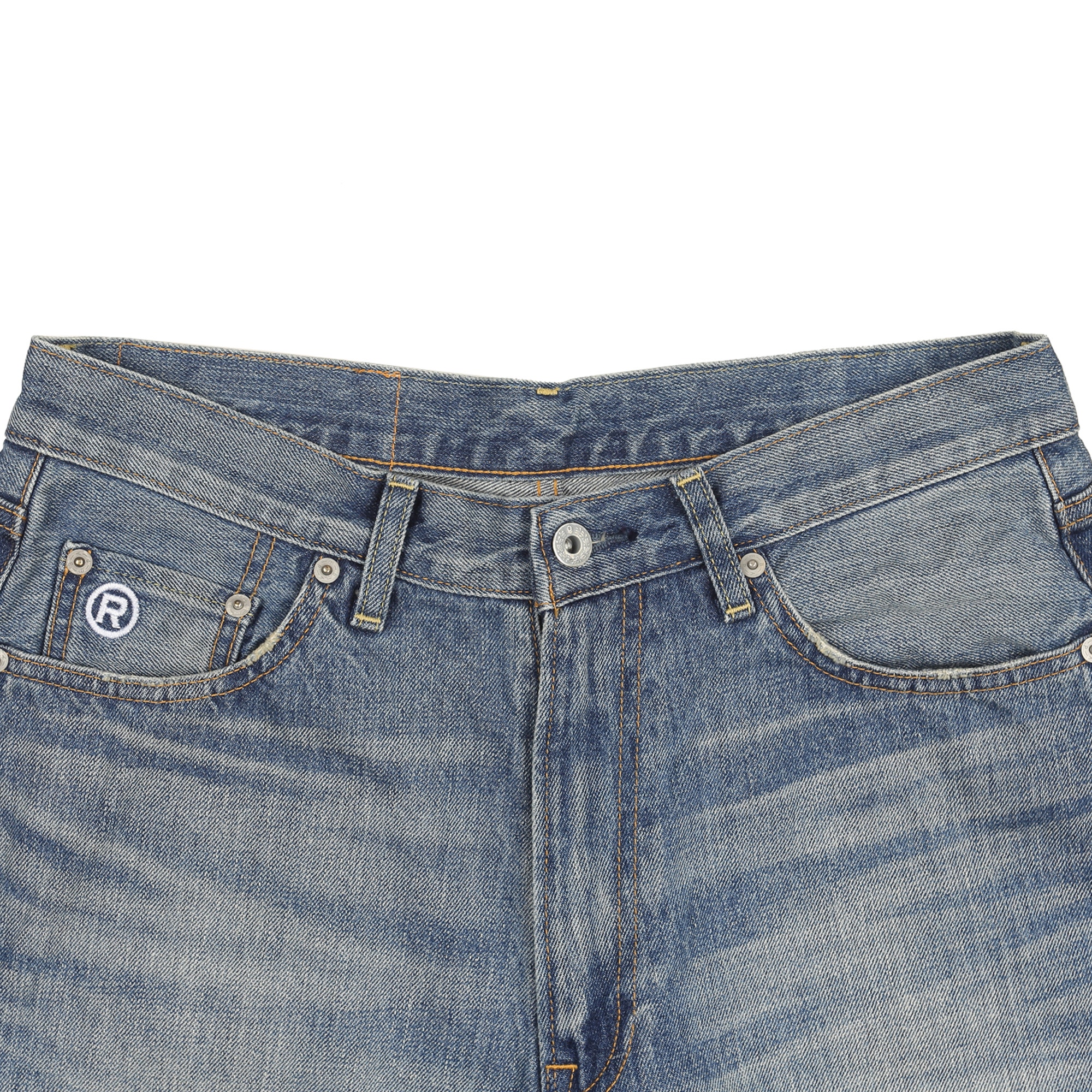 College Relaxed Fit Denim Shorts - Light Indigo product photo