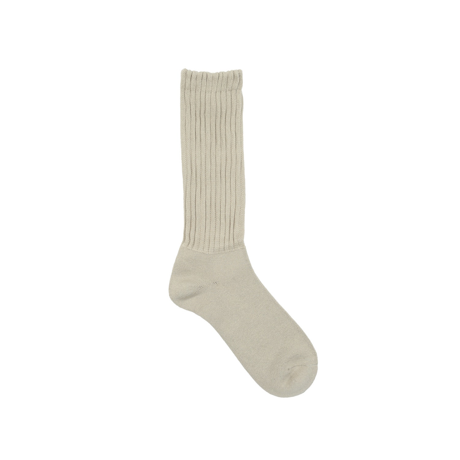 Loose Gauge Rib Socks - Beige product photo