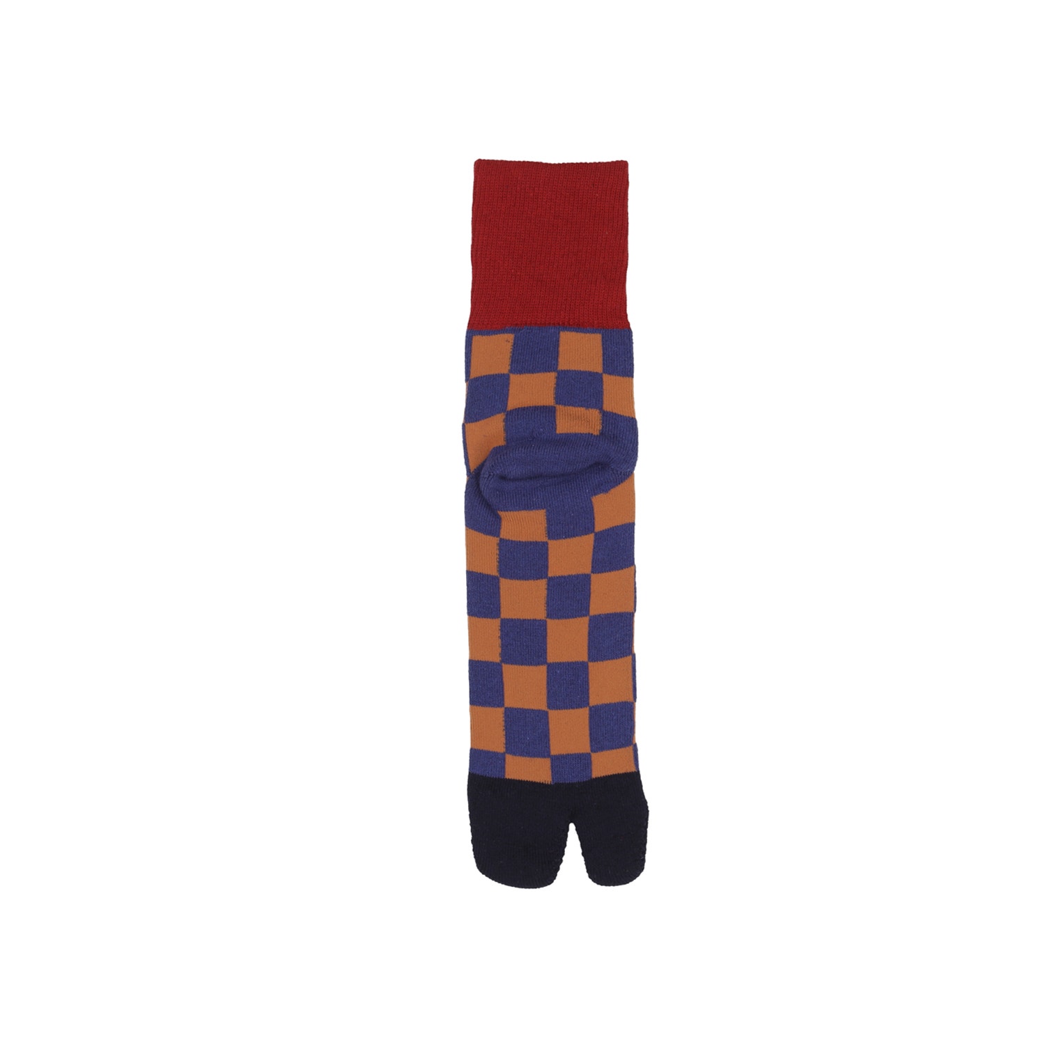 Tabi Checker Quarter Crew Sock - Navy product photo