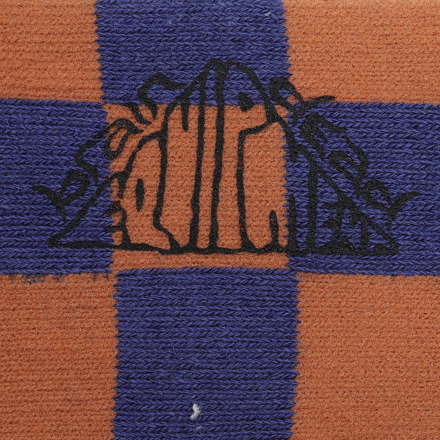 Tabi Checker Quarter Crew Sock - Navy product photo