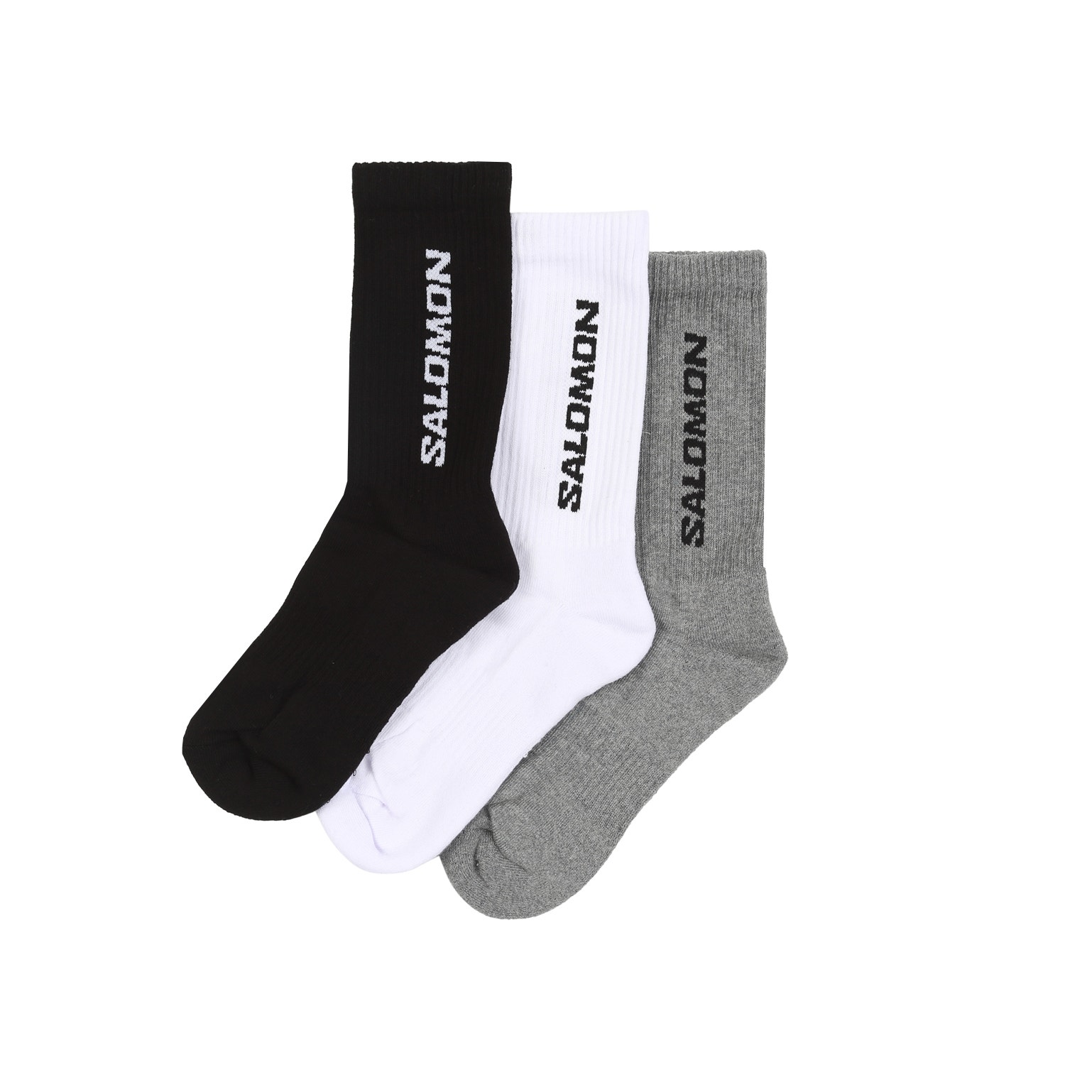 Everyday Crew 3-Pack Socks - Black/White product photo