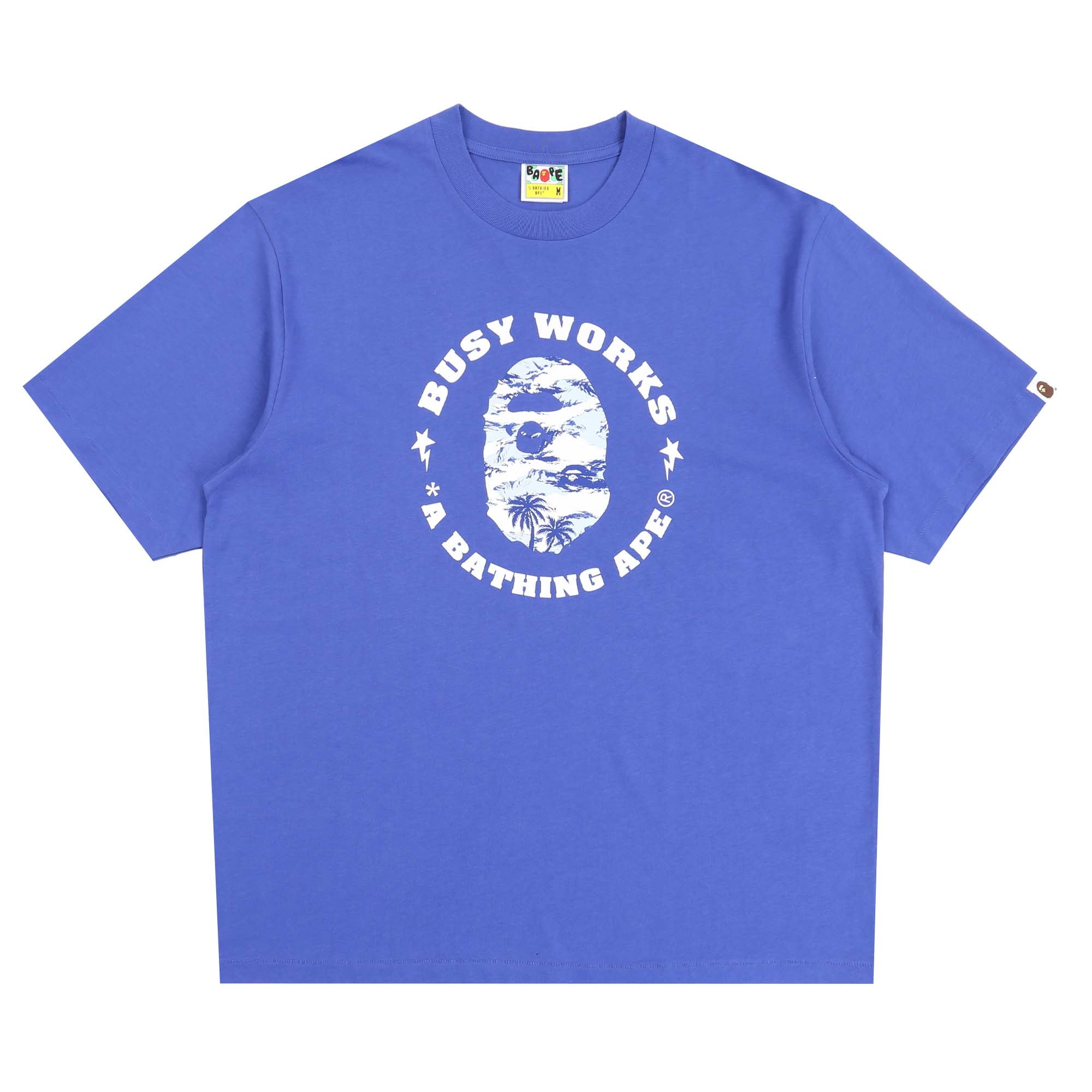 Palm Tree Camo Busy Works Sta T-Shirt - Blue product photo