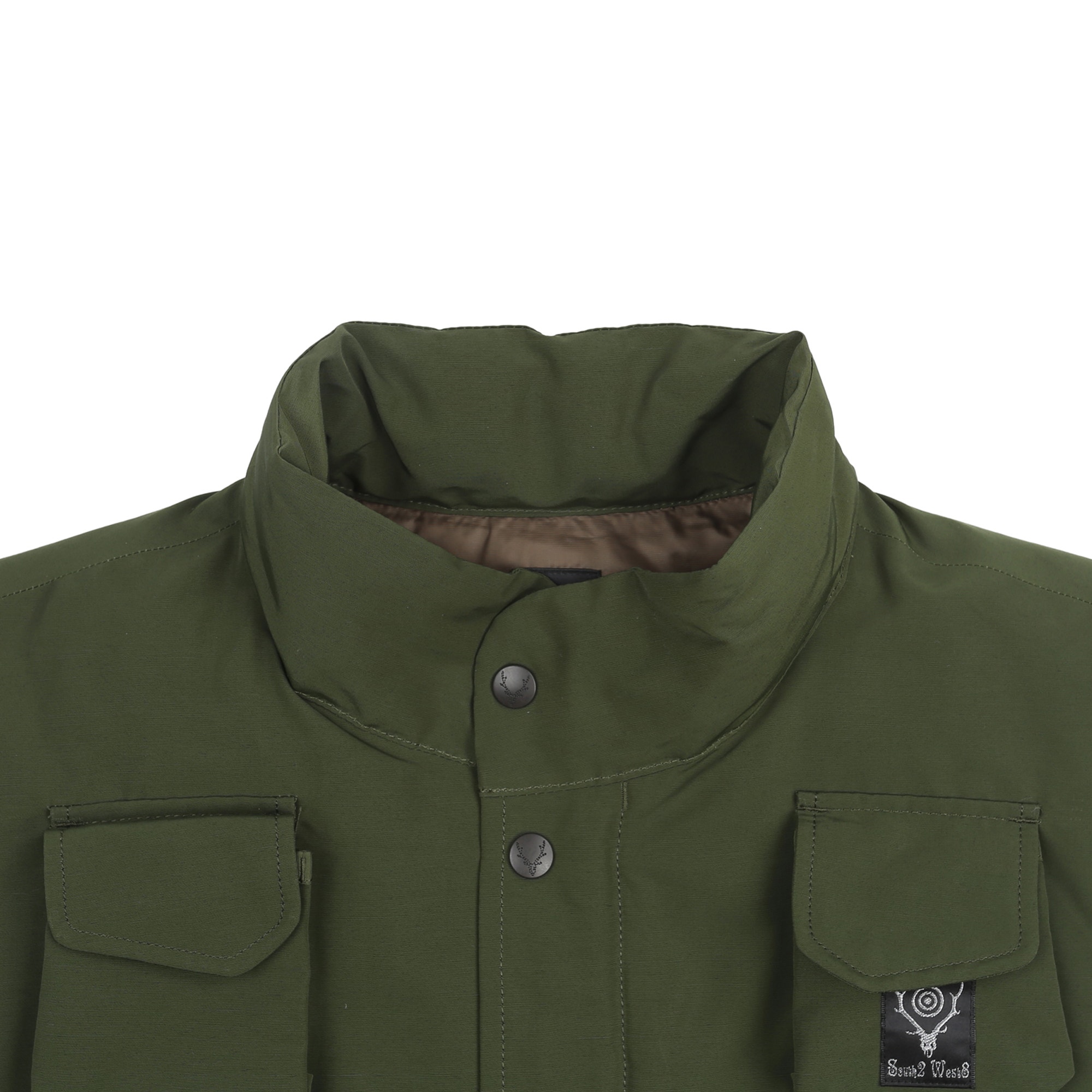 Multi-Pocket Zipped Vest - Green product photo
