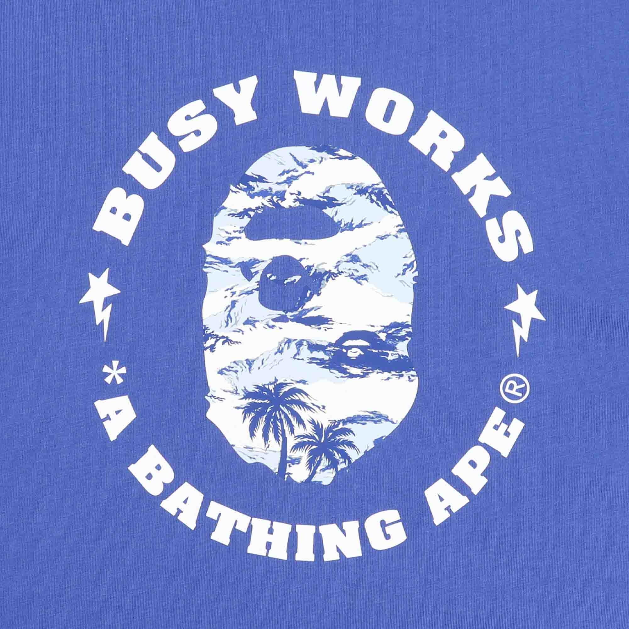 Palm Tree Camo Busy Works Sta T-Shirt - Blue product photo