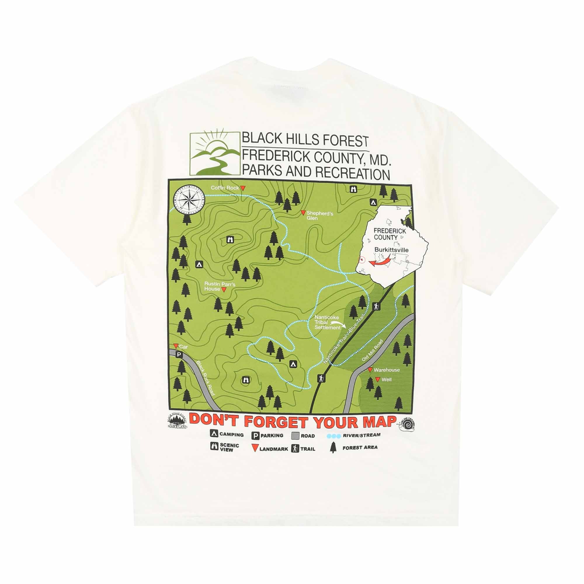 The Blair Witch Forest Map T-Shirt - Off White product photo