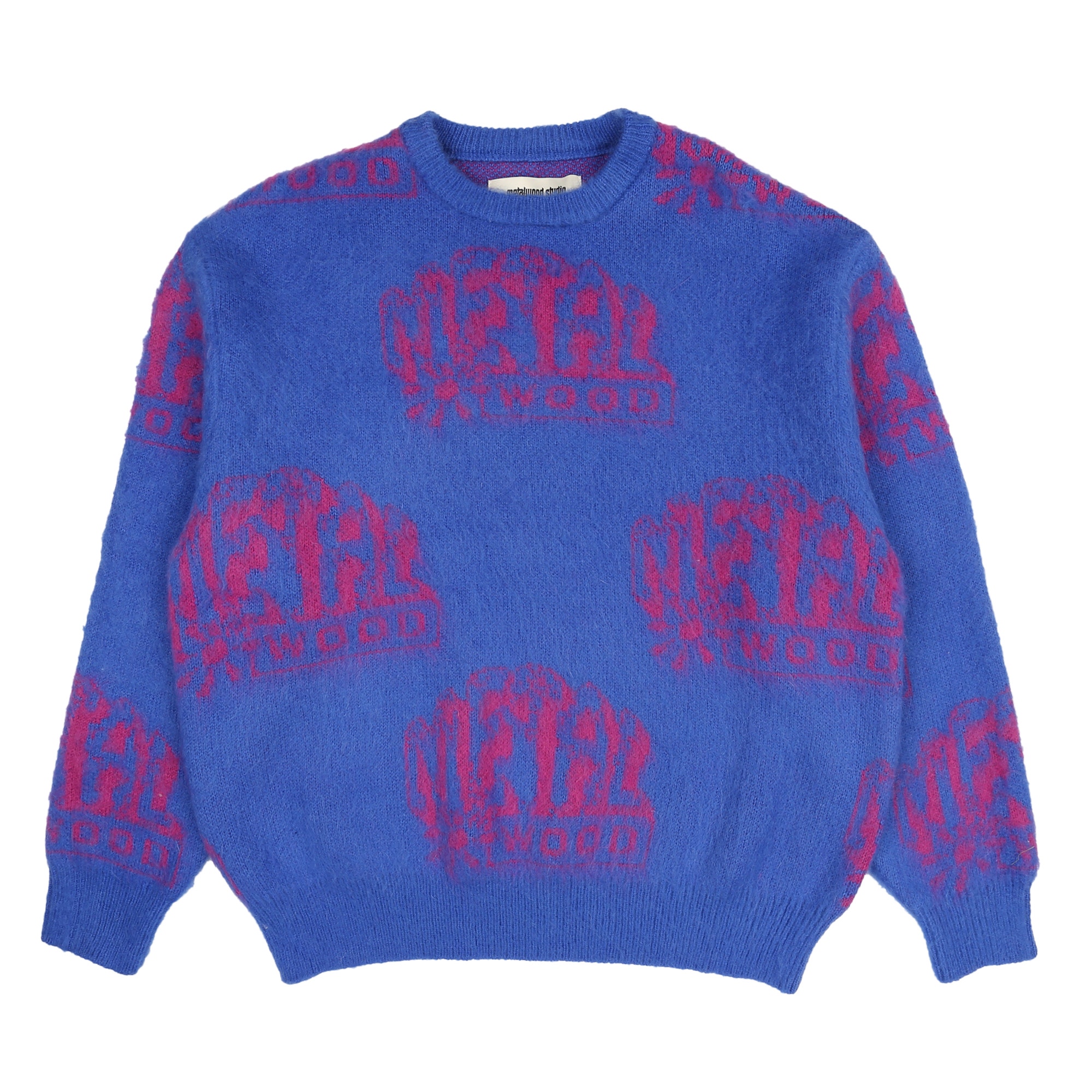 Flower Rave Shaggy Sweater - Hydrangea product photo
