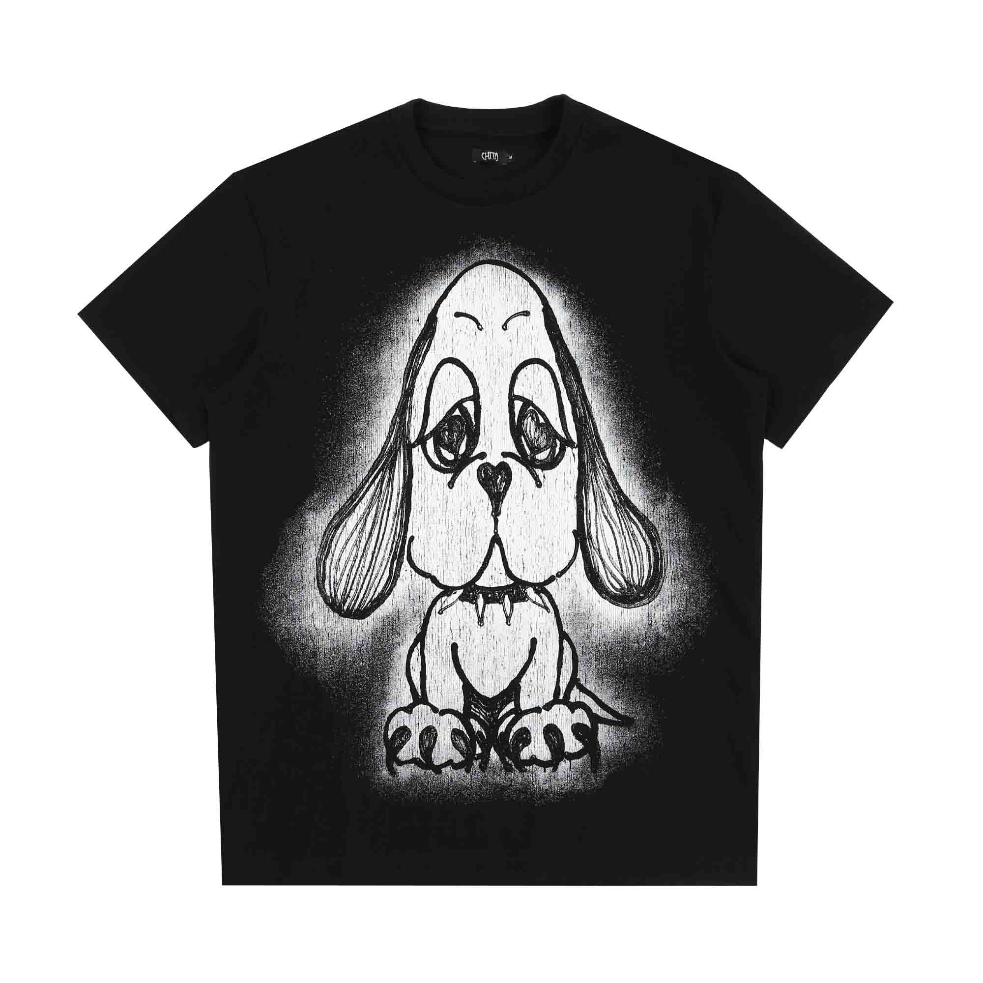 Heart Pup Heavy Rib T-Shirt - Black product photo