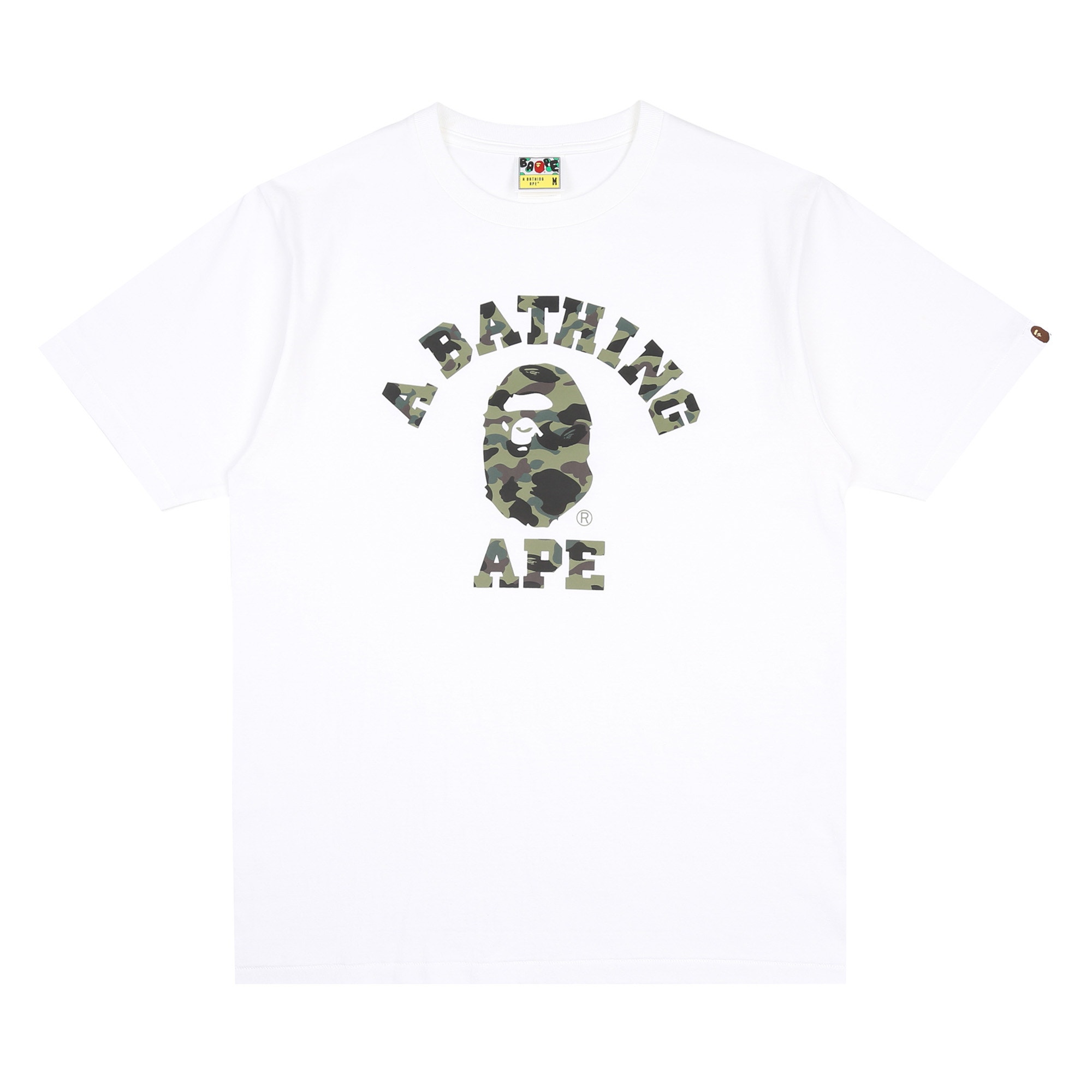 1st Camo College T-Shirt - White/Green product photo
