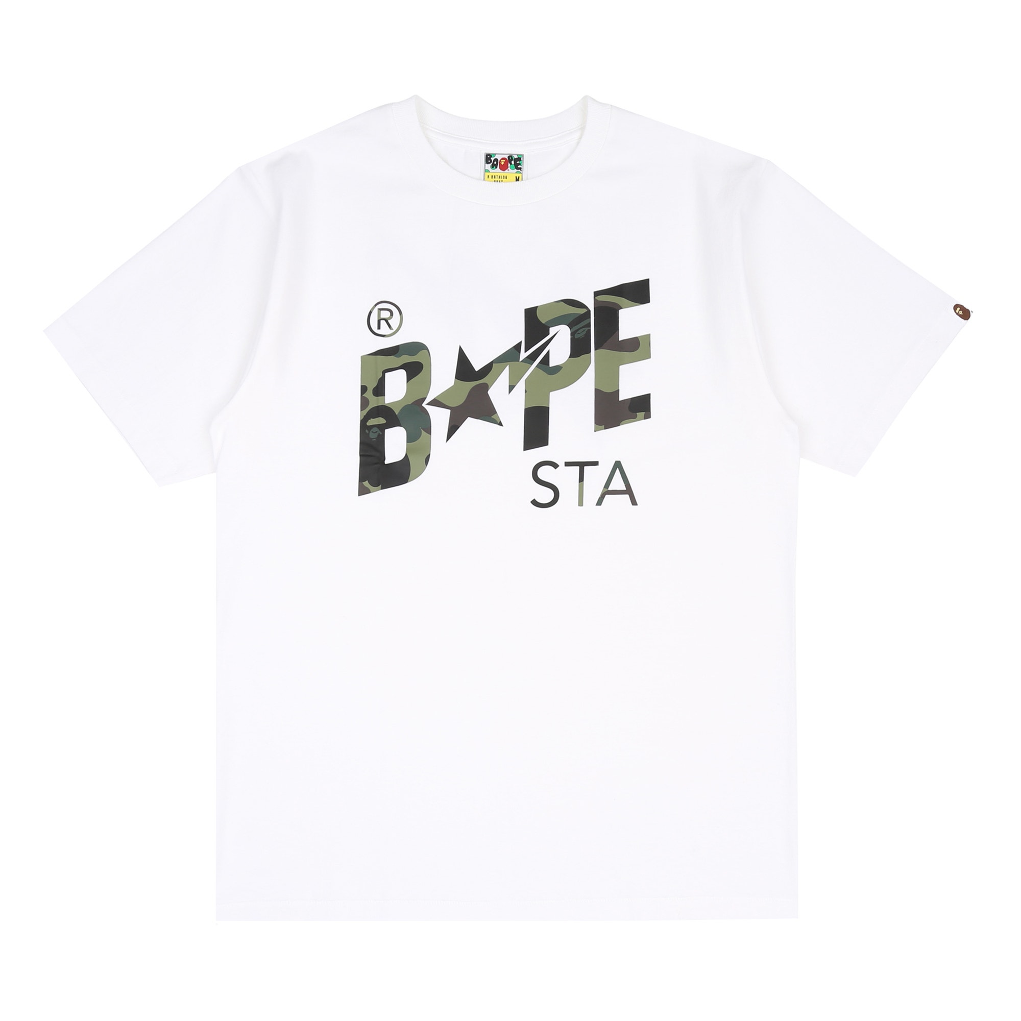 1st Camo Bape Sta T-Shirt - White/Green product photo