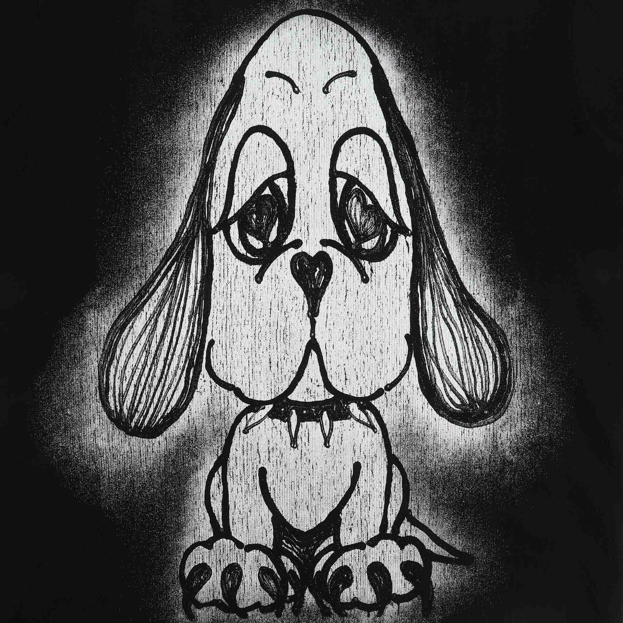 Heart Pup Heavy Rib T-Shirt - Black product photo