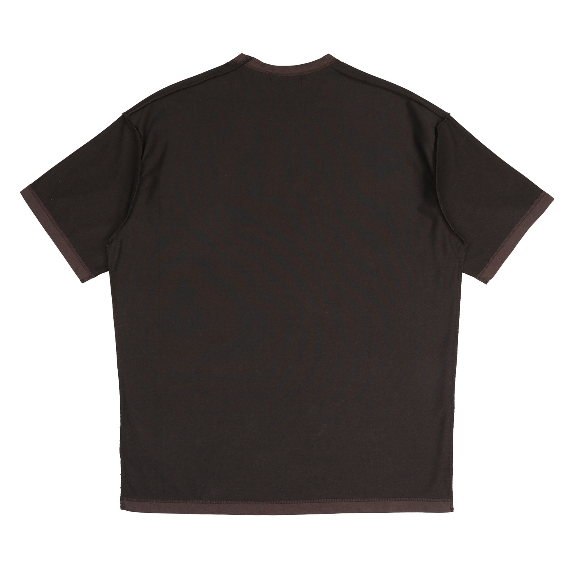 Cotton Polyester Double-Faced T-Shirt - Brown product photo