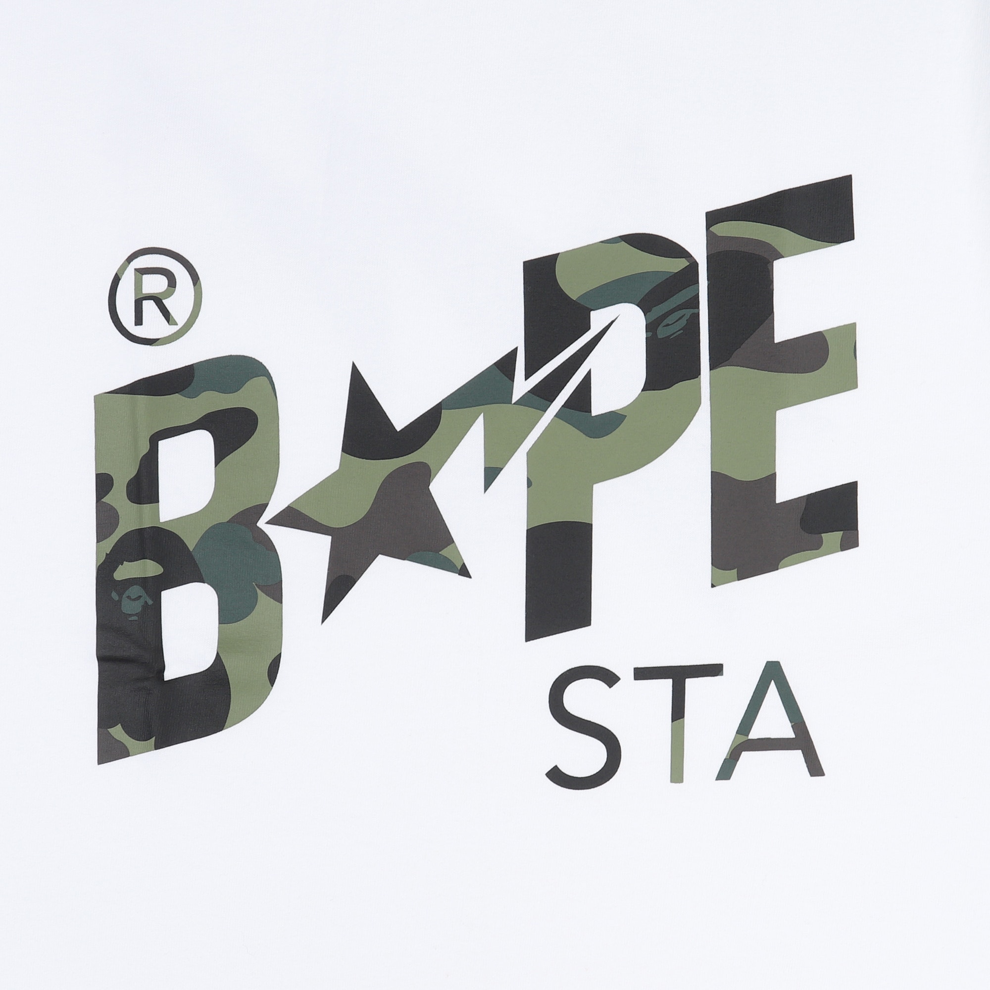 1st Camo Bape Sta T-Shirt - White/Green product photo