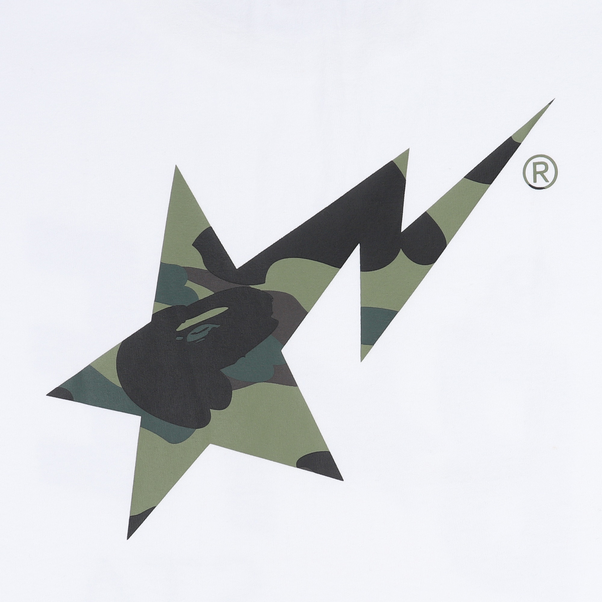 1st Camo Bape Sta T-Shirt - White/Green product photo