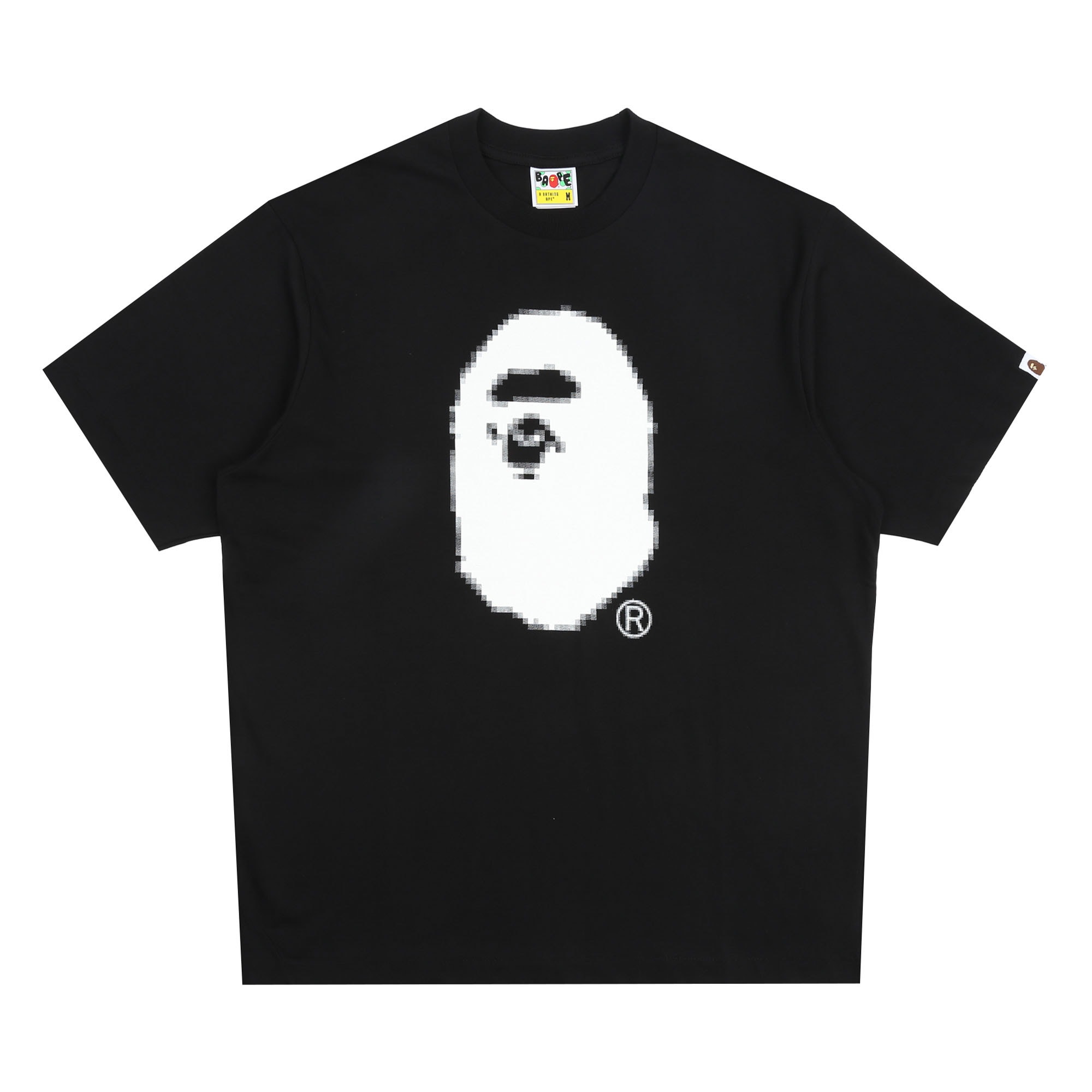 Pixel Ape Head Relaxed Fit T-Shirt - Black product photo