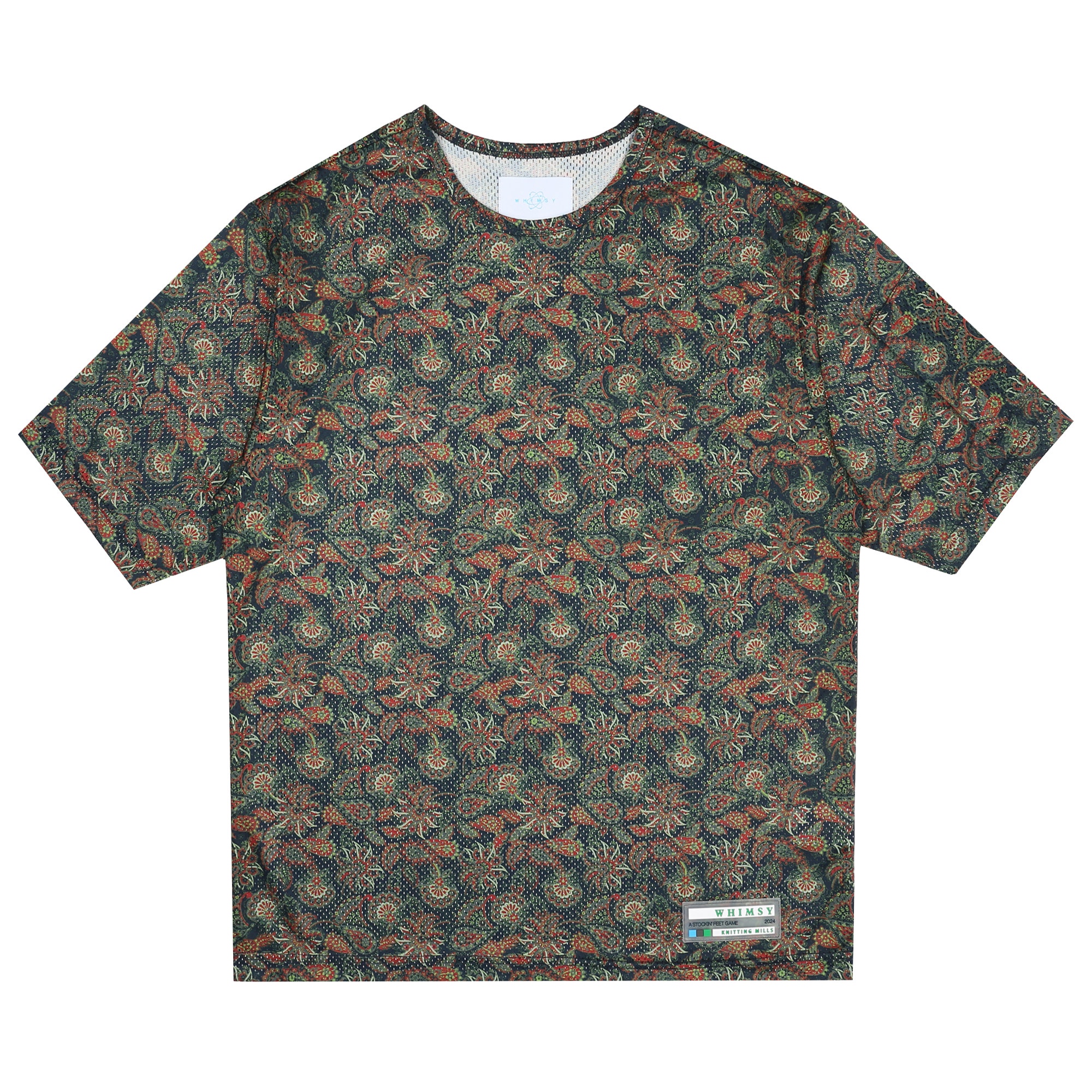 Paisley Mesh T-Shirt - Navy product photo
