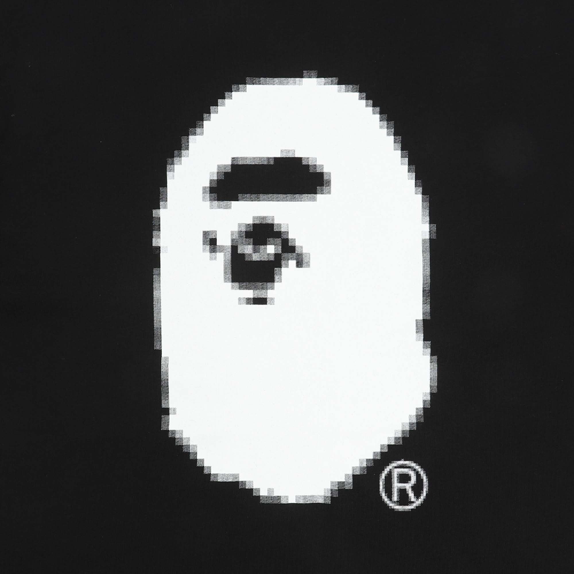 Pixel Ape Head Relaxed Fit T-Shirt - Black product photo