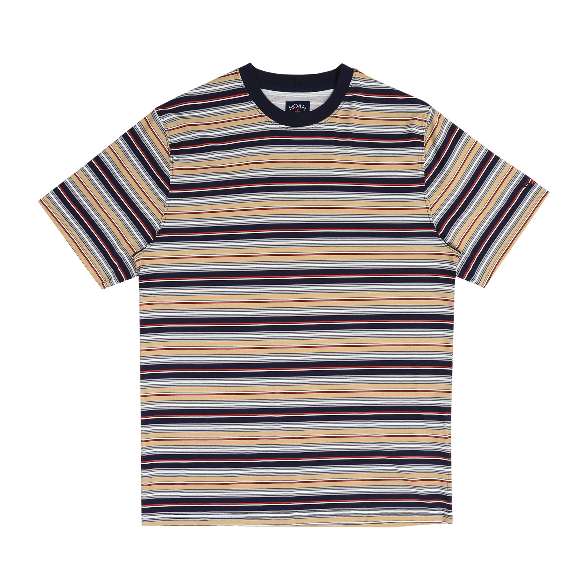 Printed Striped Top - Tan/Multi product photo
