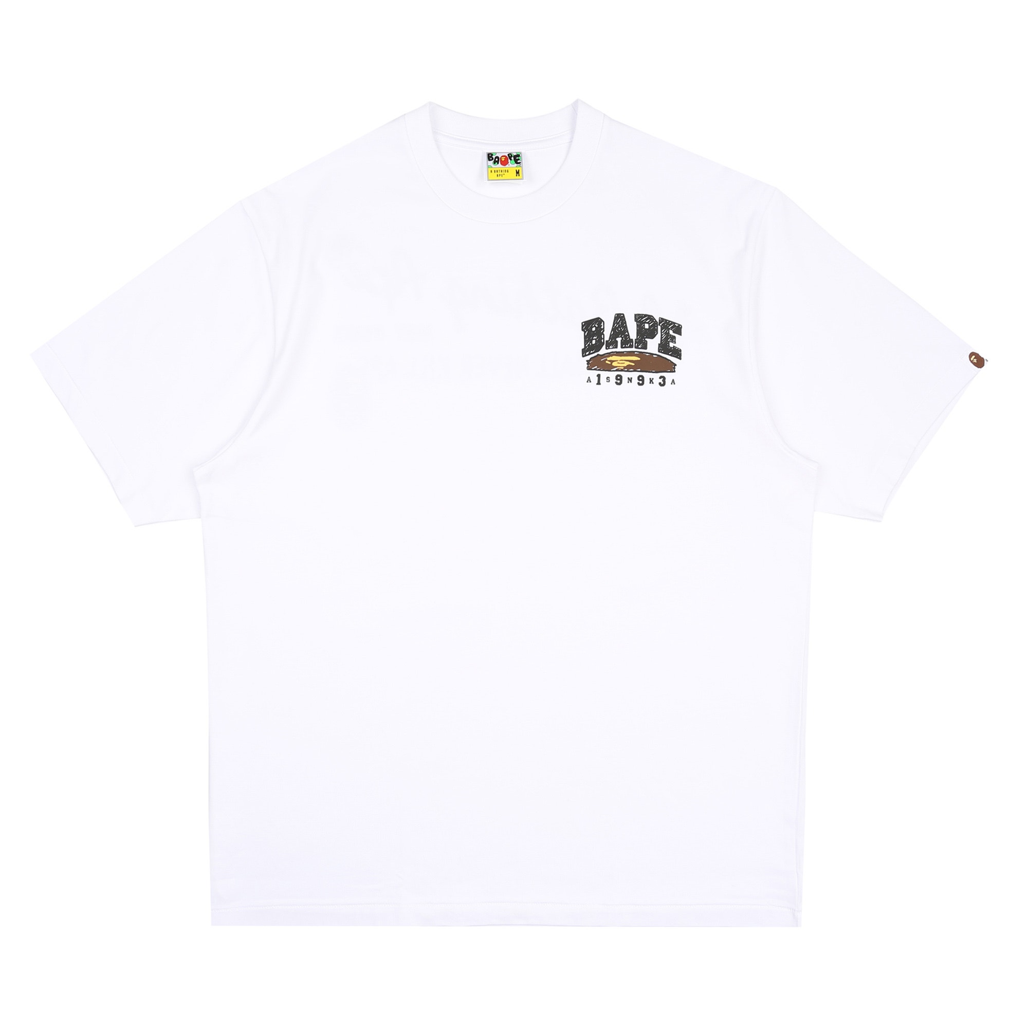Hand Draw Relaxed Fit T-Shirt - White product photo