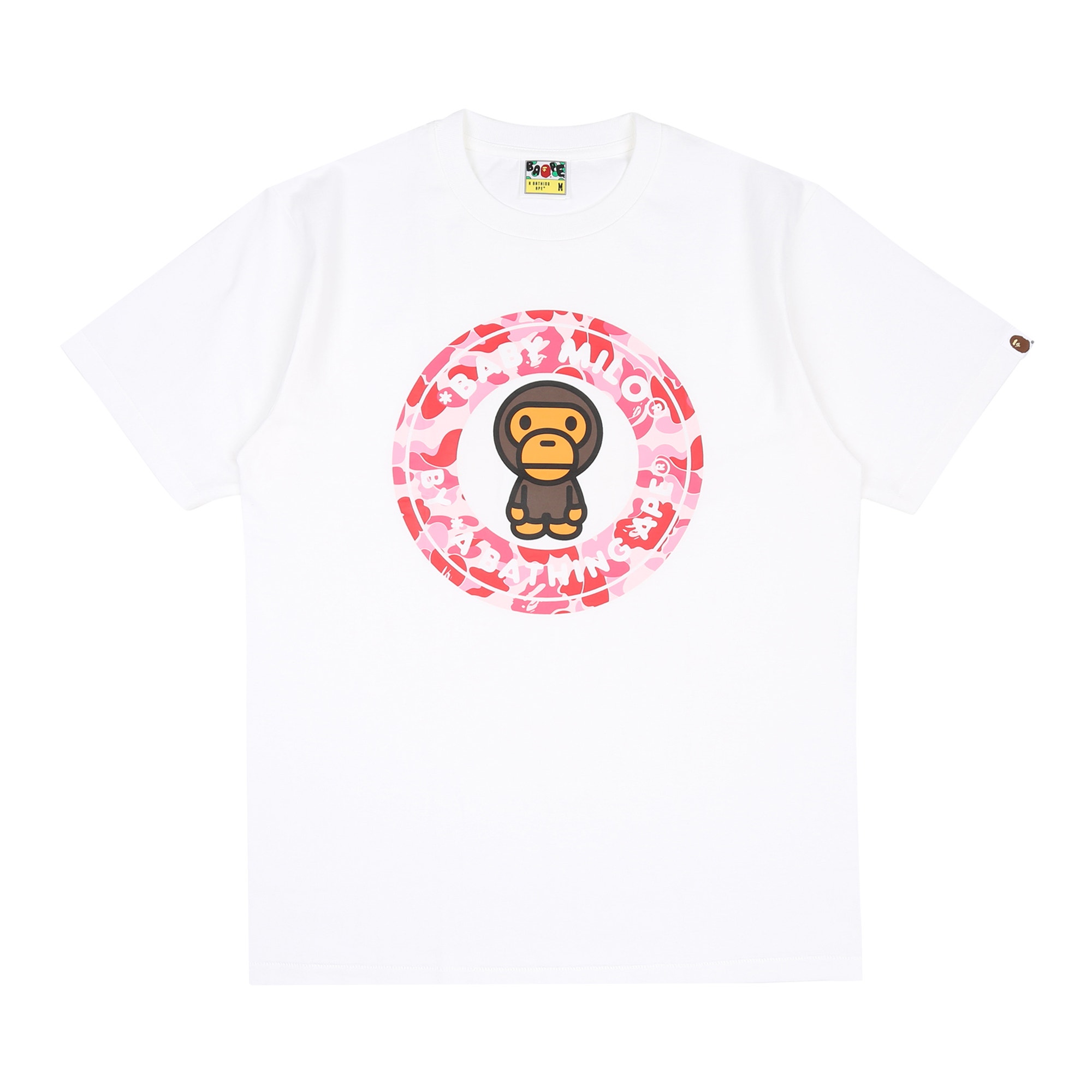 ABC Camo Milo Busy Works T-Shirt - White/Pink product photo