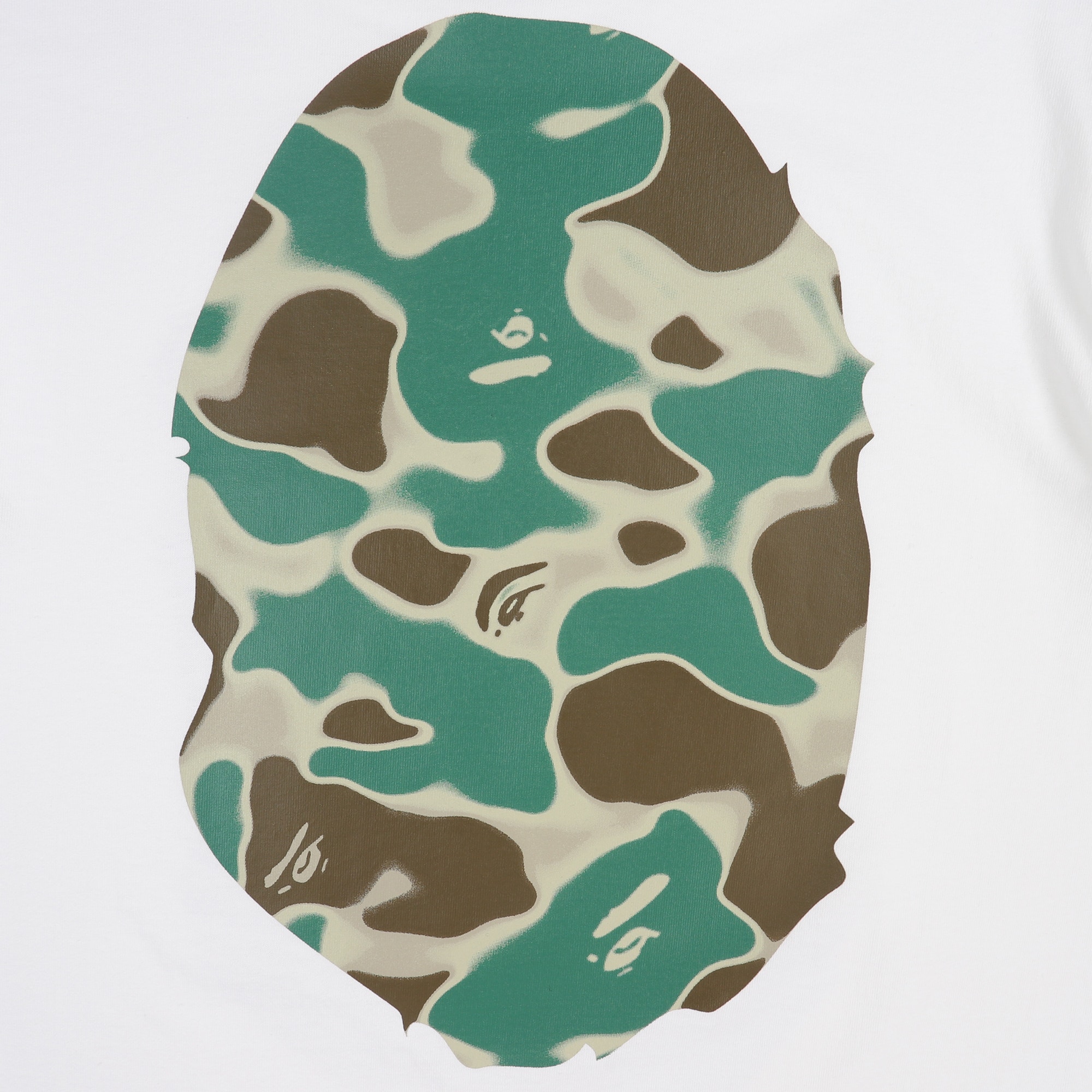 Liquid Camo Big Ape Head T-Shirt - White product photo