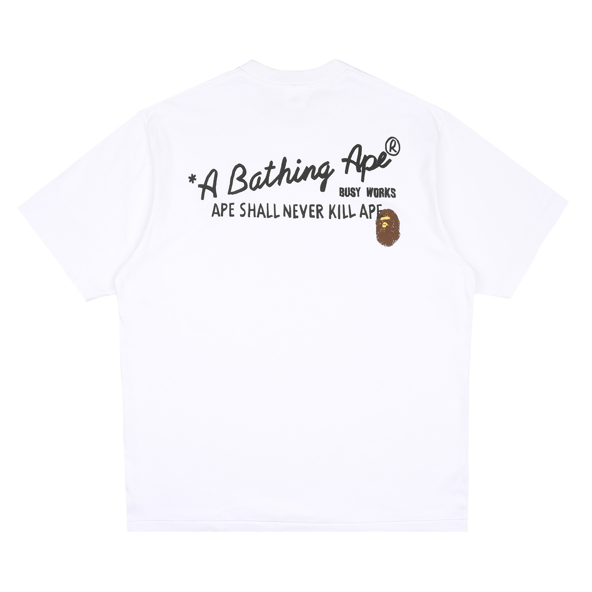 Hand Draw Relaxed Fit T-Shirt - White product photo