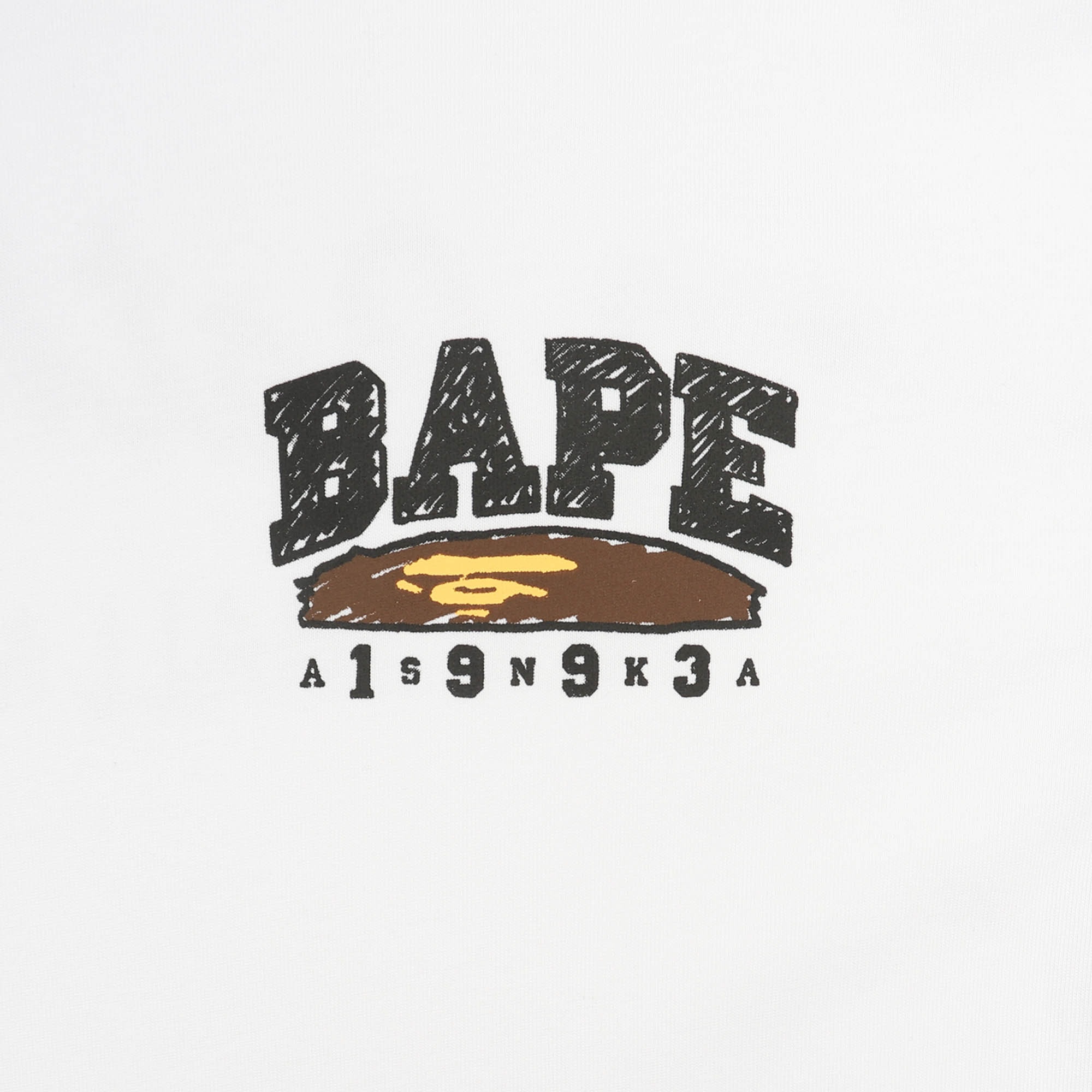 Hand Draw Relaxed Fit T-Shirt - White product photo