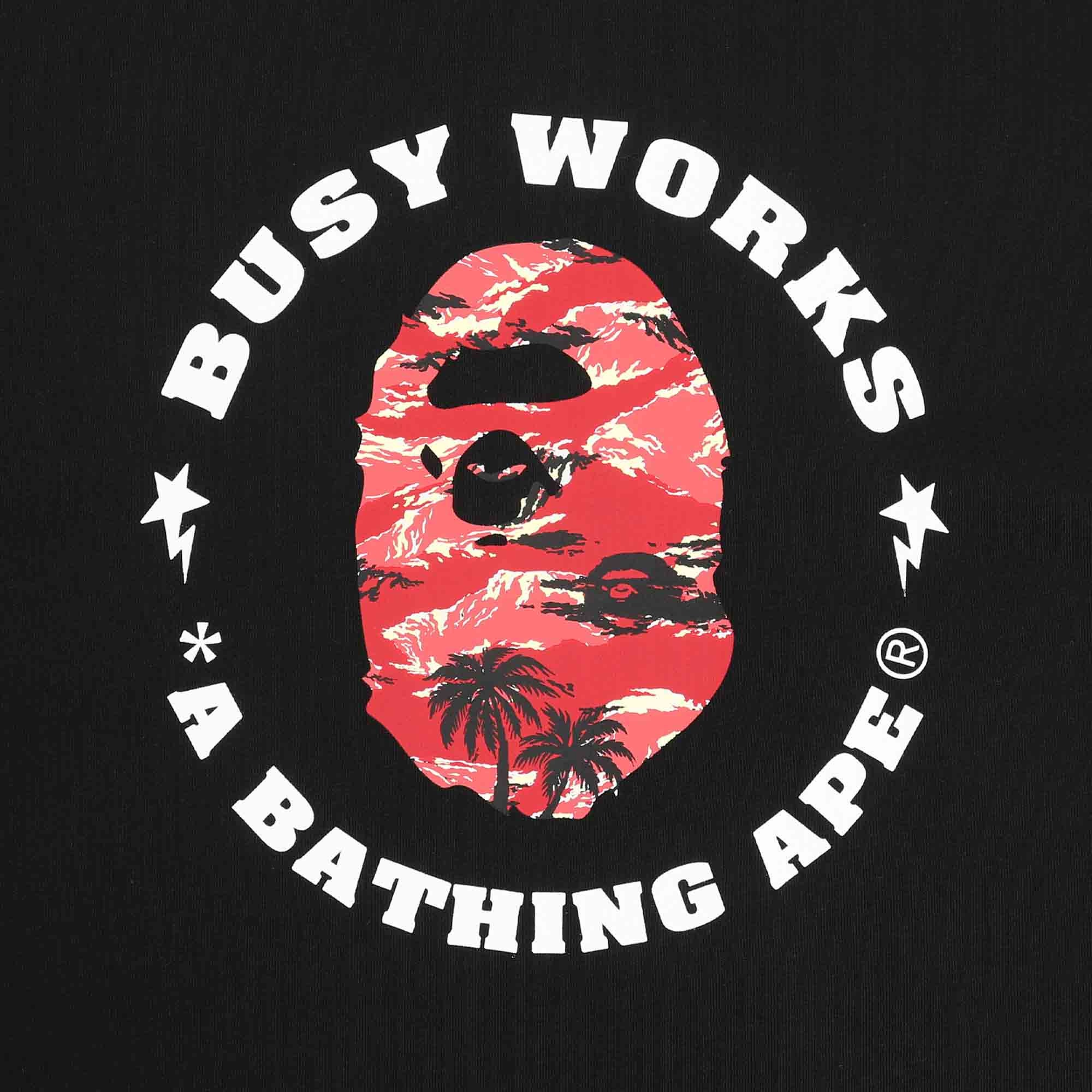 Palm Tree Camo Busy Works Sta T-Shirt - Black product photo