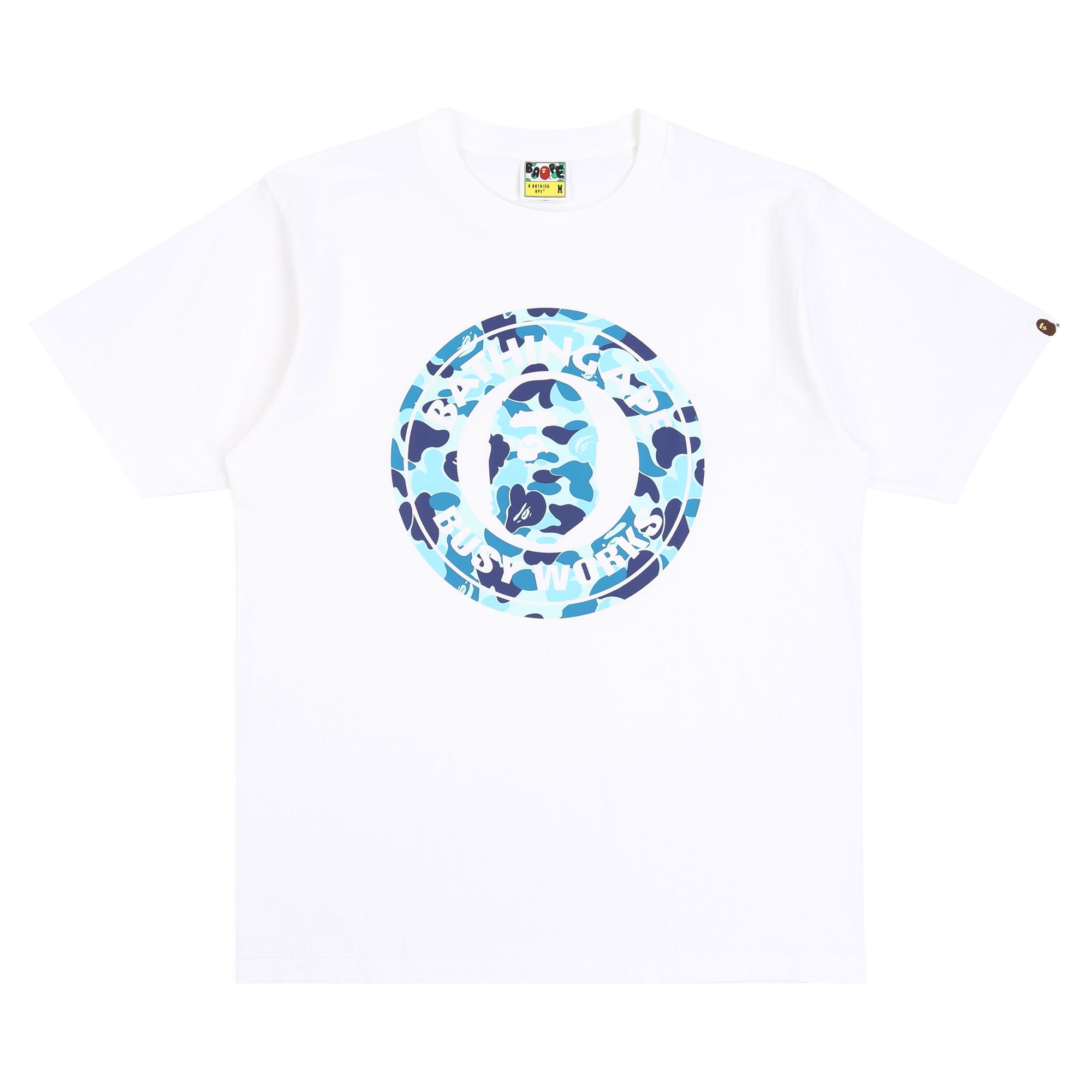 ABC Camo Busy Works T-Shirt - White/Blue product photo