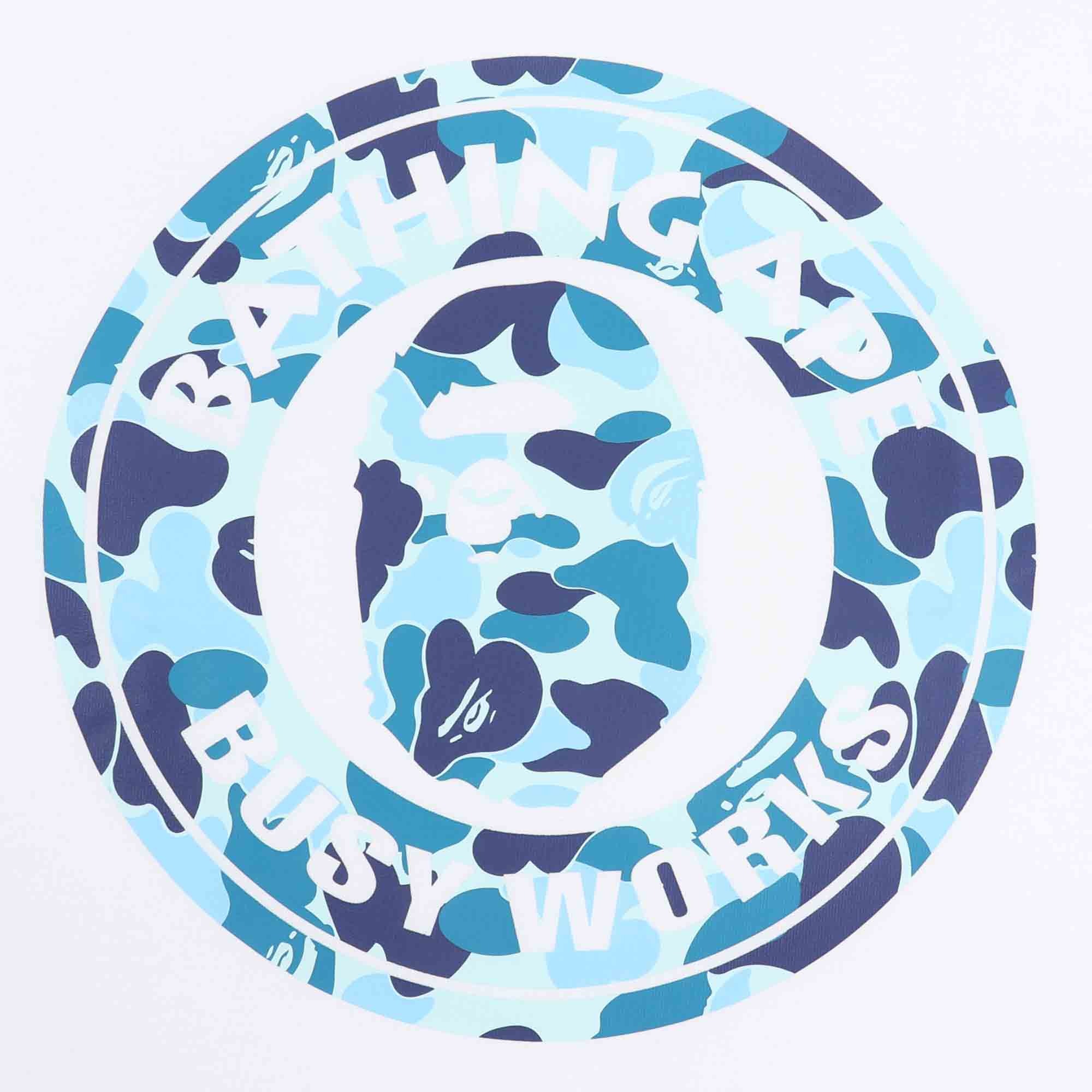 ABC Camo Busy Works T-Shirt - White/Blue product photo