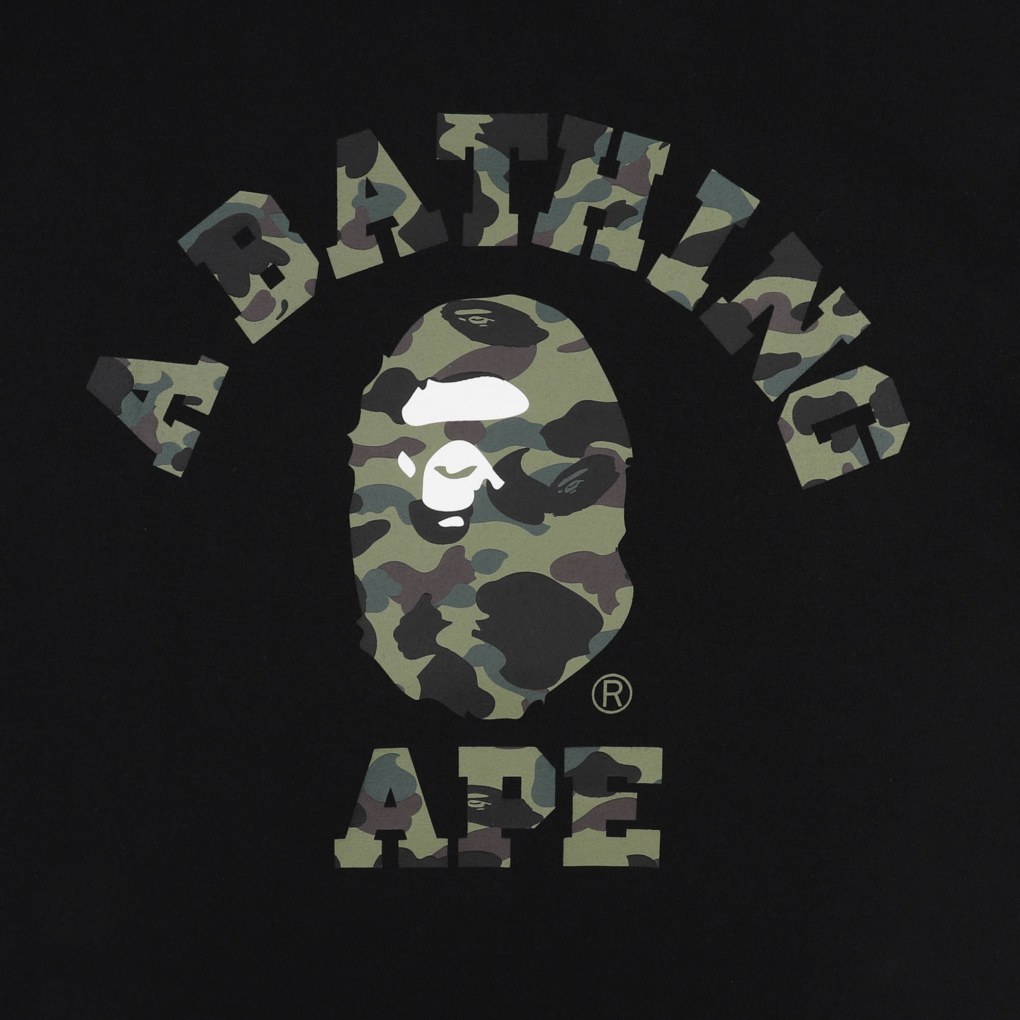 1st Camo College T-Shirt - Black/Green product photo