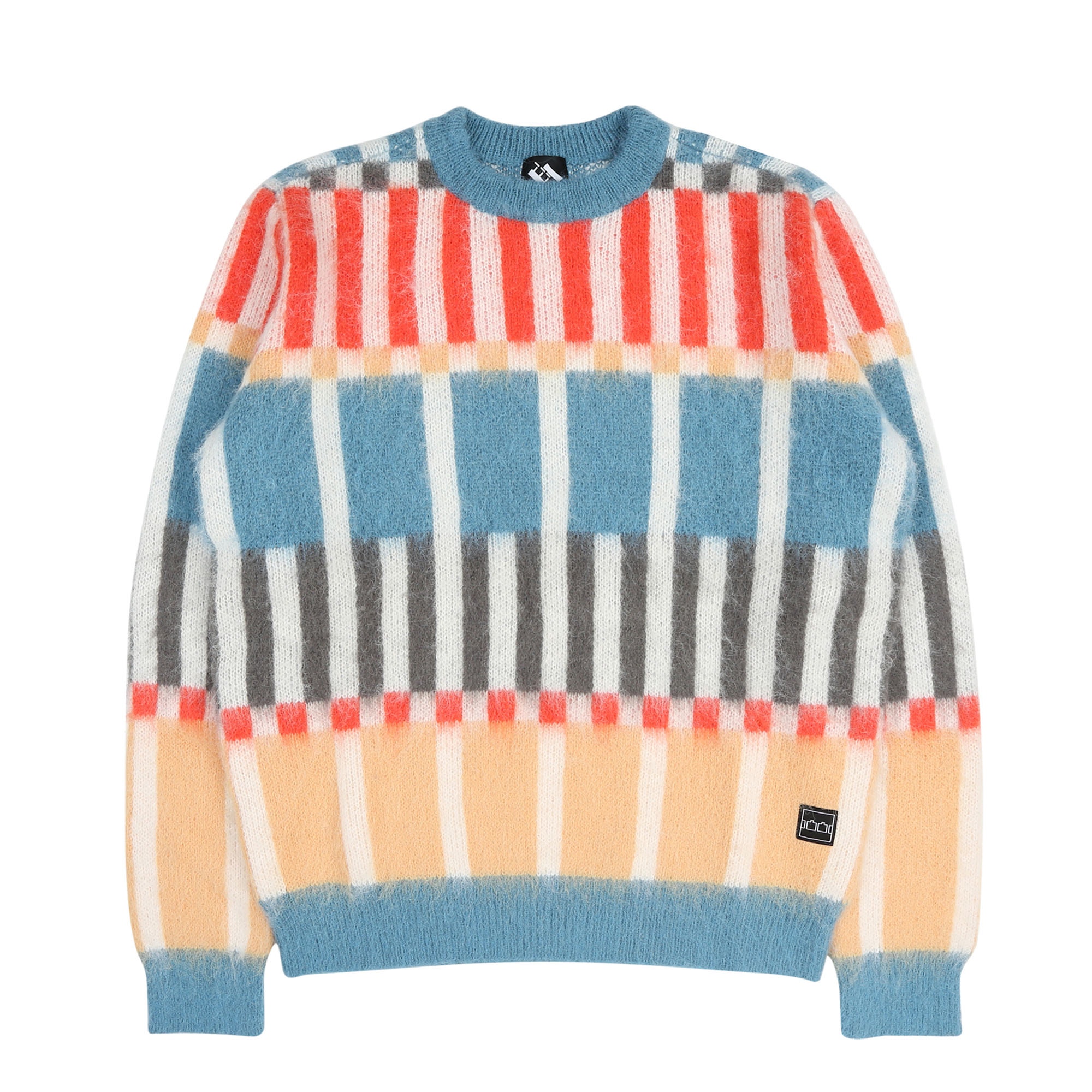 Check Grid Mohair Knitted Jumper - Multi product photo