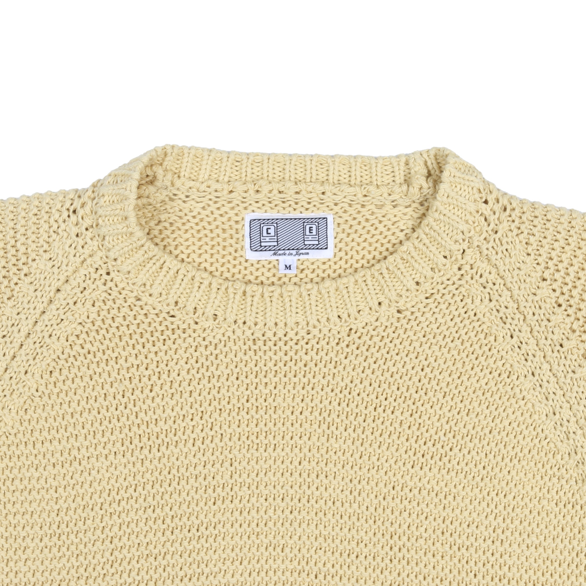 Raglan Sleeve Cotton Knit - Beige product photo
