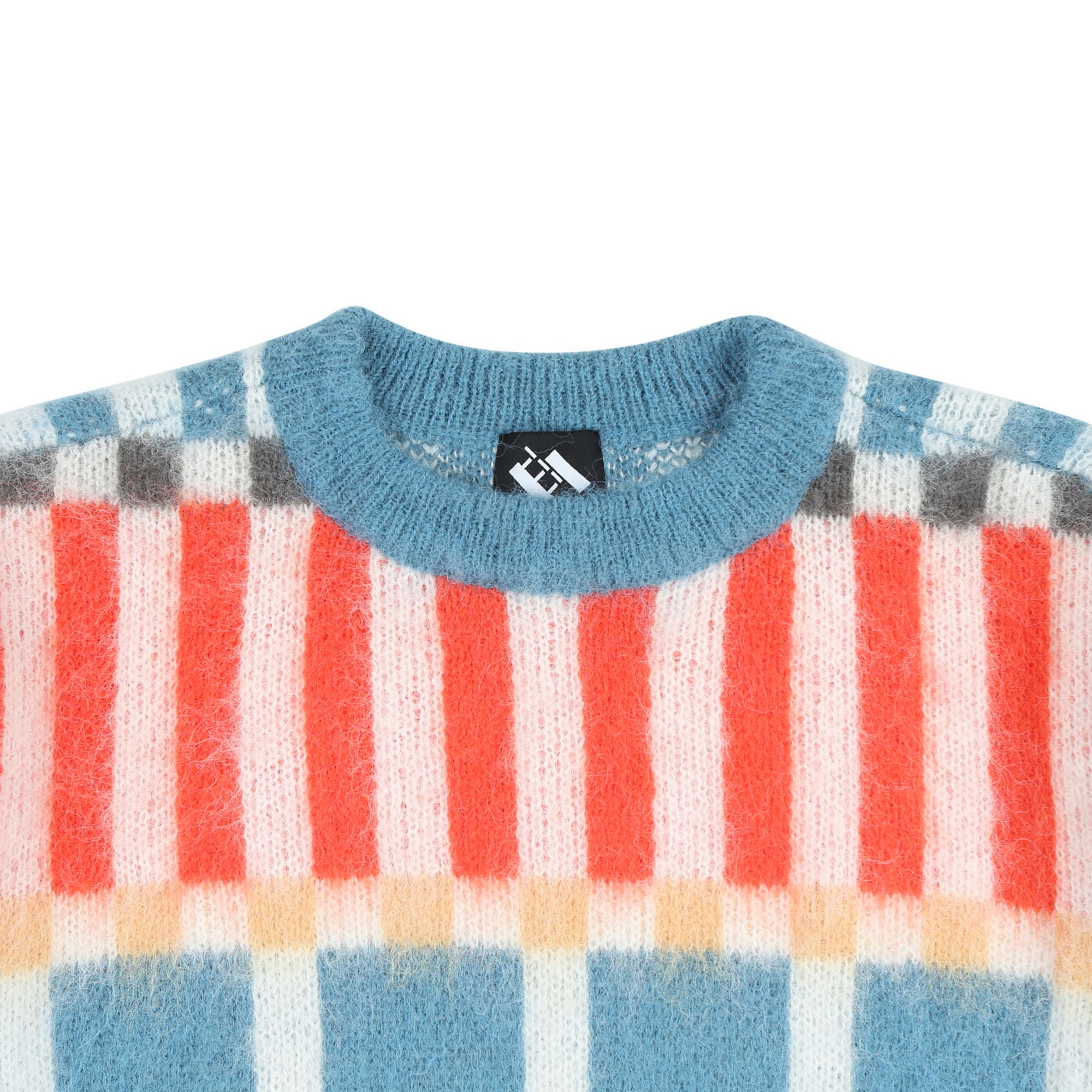 Check Grid Mohair Knitted Jumper - Multi product photo
