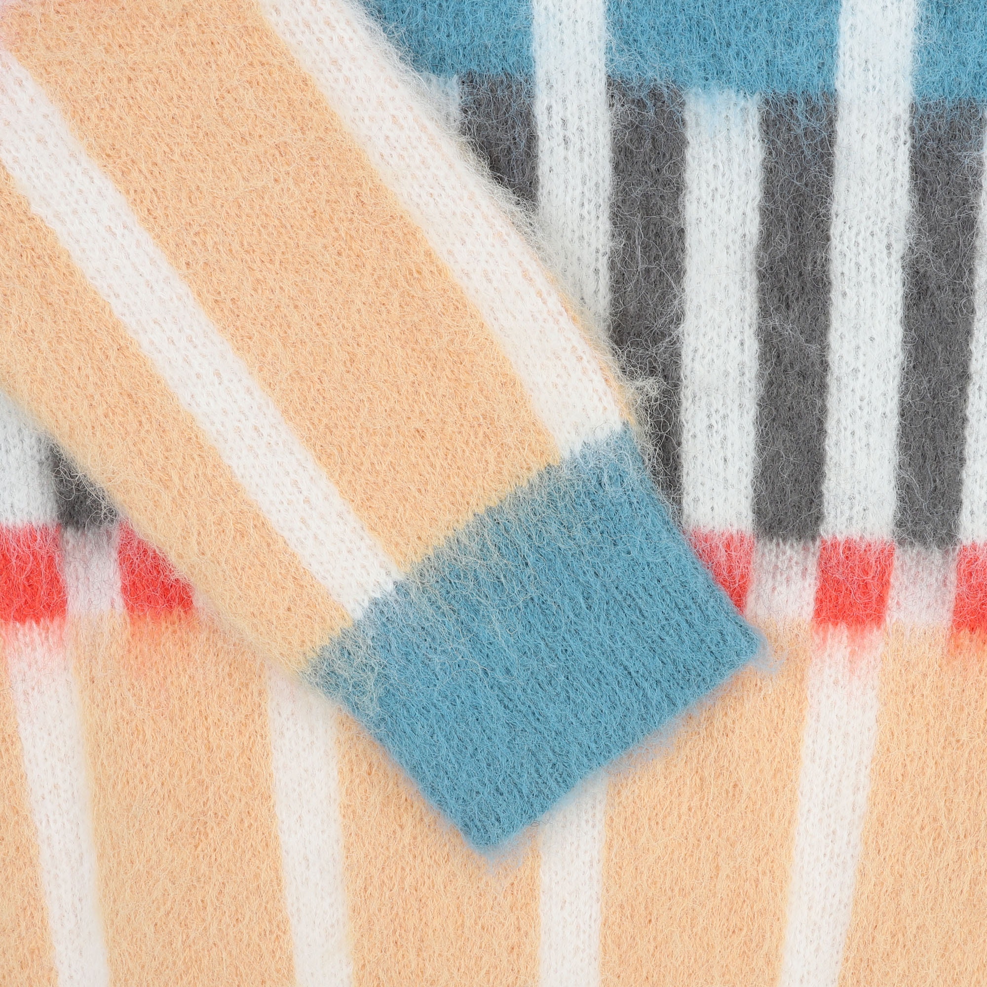 Check Grid Mohair Knitted Jumper - Multi product photo