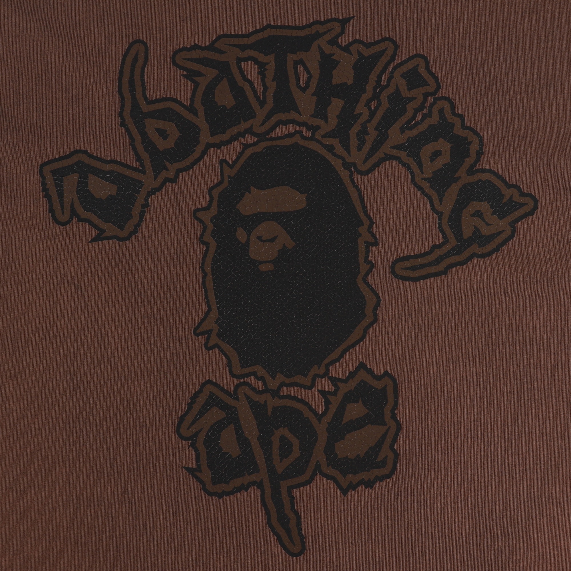 Mad College Garment Dyed Relaxed T-Shirt - Brown product photo