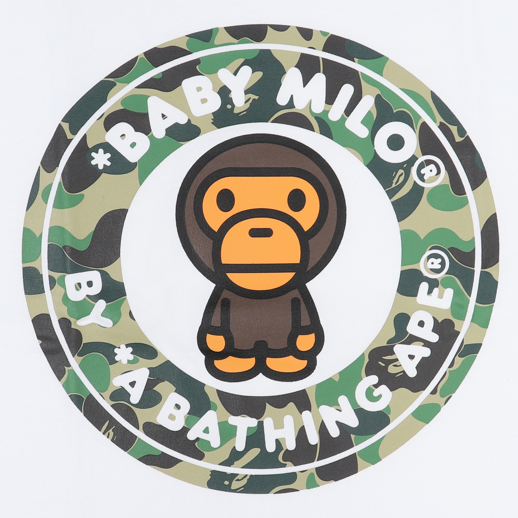ABC Camo Milo Busy Works T-Shirt - White/Green product photo