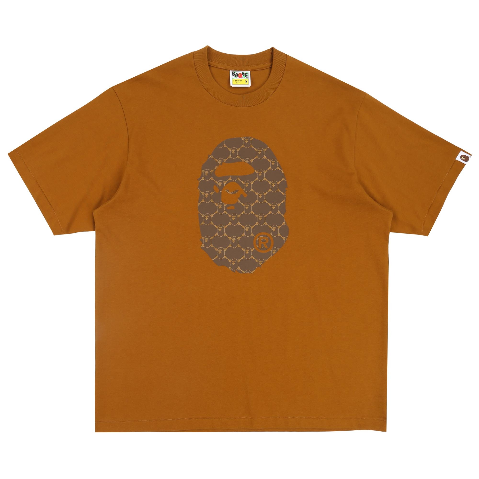 Ape Head Monogram Relaxed Fit T-Shirt - Brown product photo