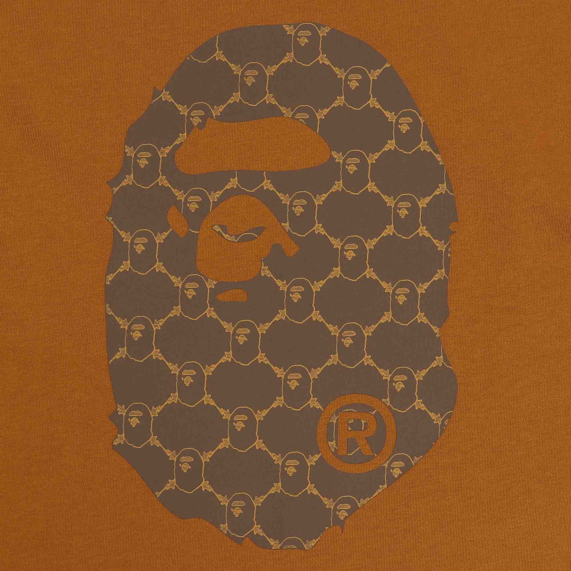 Ape Head Monogram Relaxed Fit T-Shirt - Brown product photo