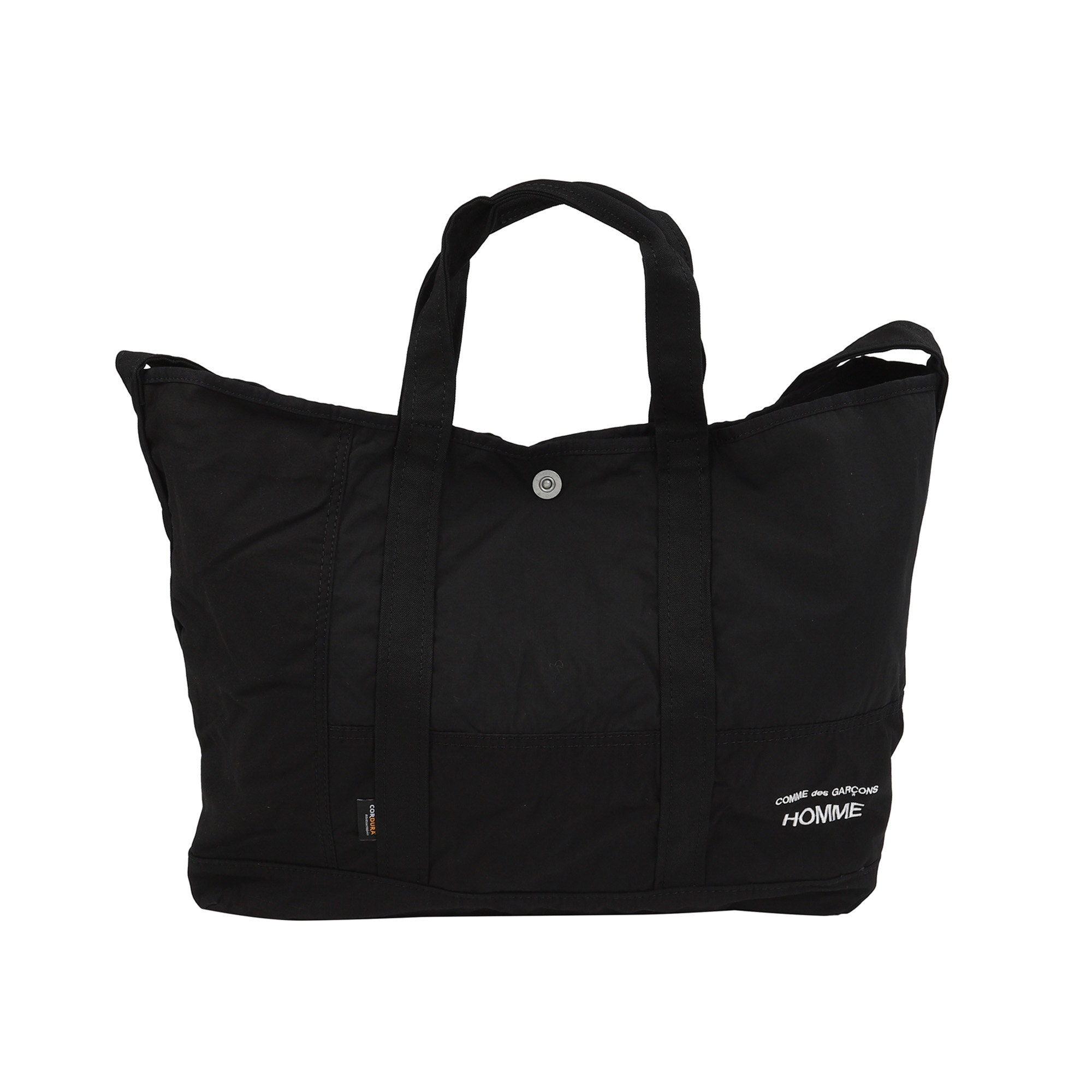 Cotton Nylon Rip Patch Bag - Black product photo