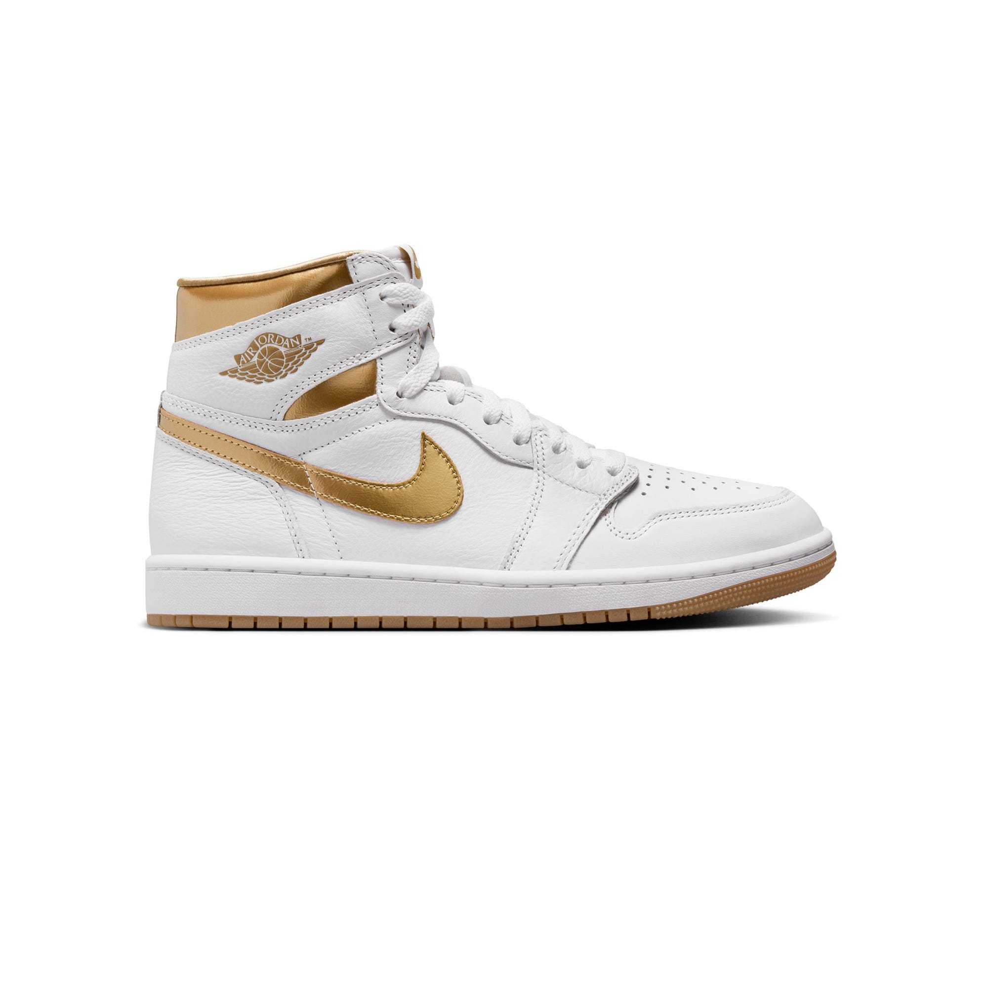 W Air Jordan 1 Retro High OG White and Gold