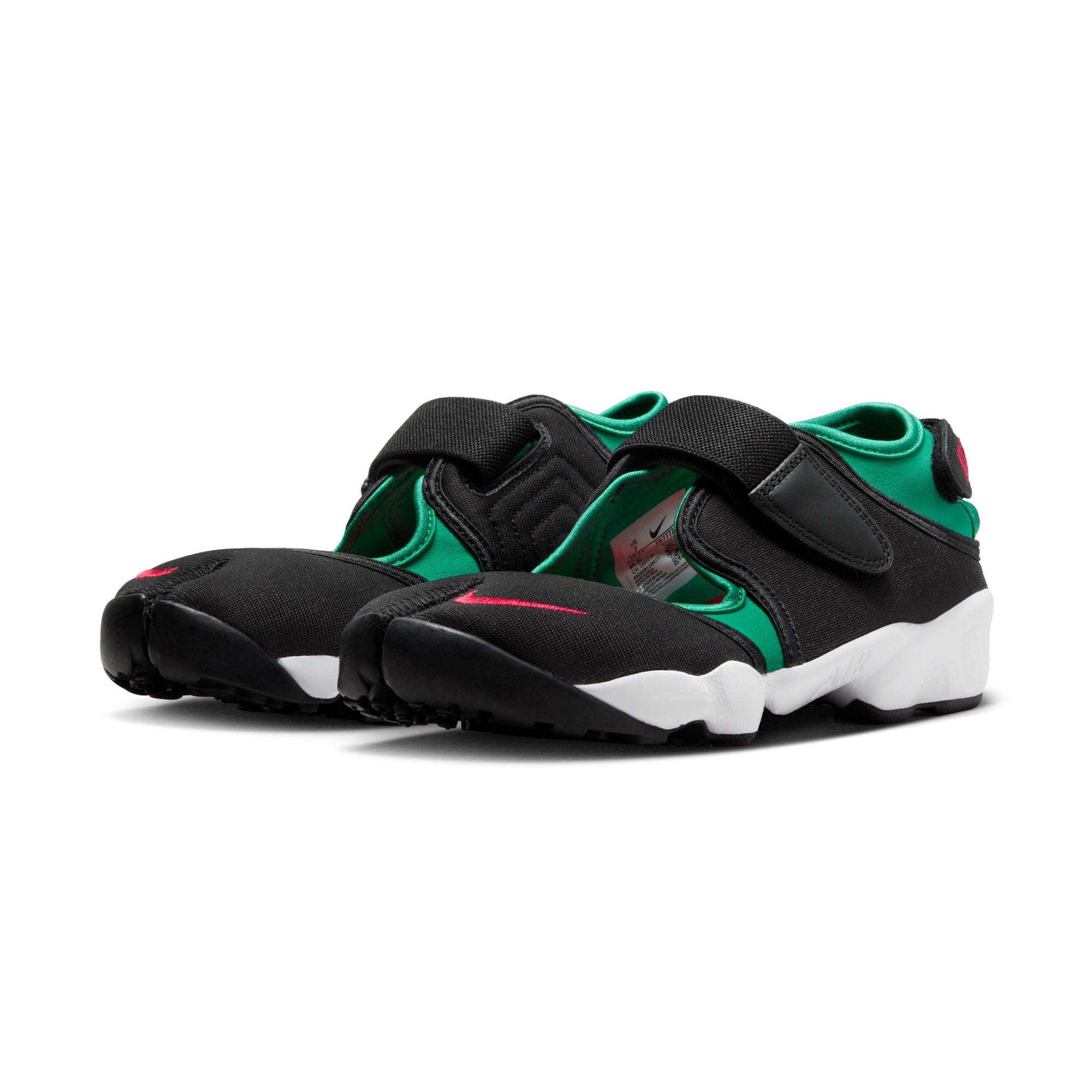 W Nike Air Rift Black University Red Green